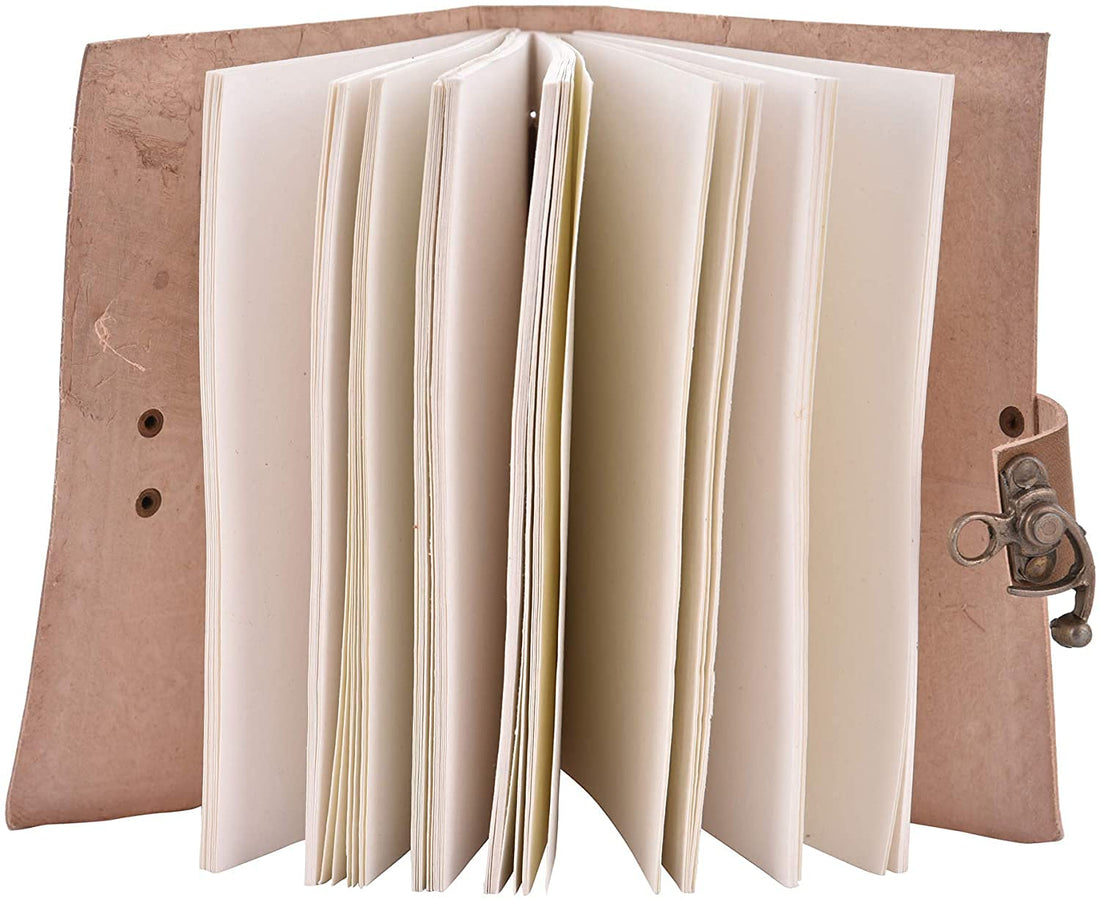 Tree of Life Handmade Leather Unlined Journal - Genuine Leather Notebook & Daily Notepad for Men & Women Paper (7 x 5 Inches)-Tuzech store