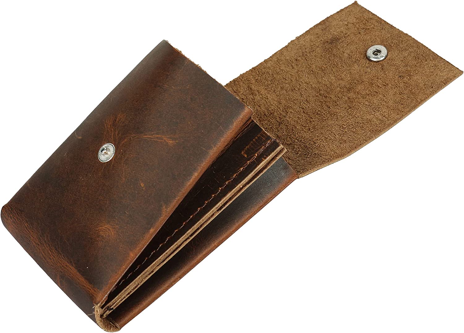 Tuzech Leather Multiple Layer Card Holder/Bag/Pouch/Wallet/Change Holder/Card Organizer/Accessories, Handmade (Bourbon Brown)-Tuzech store