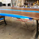 Customized Large nightglow EPOXY Table, Resin Dining Table for 2, 4, 6, 8 River Dining Table Top, Wood Epoxy Coffee Table Top, Living Room Table-Tuzech store