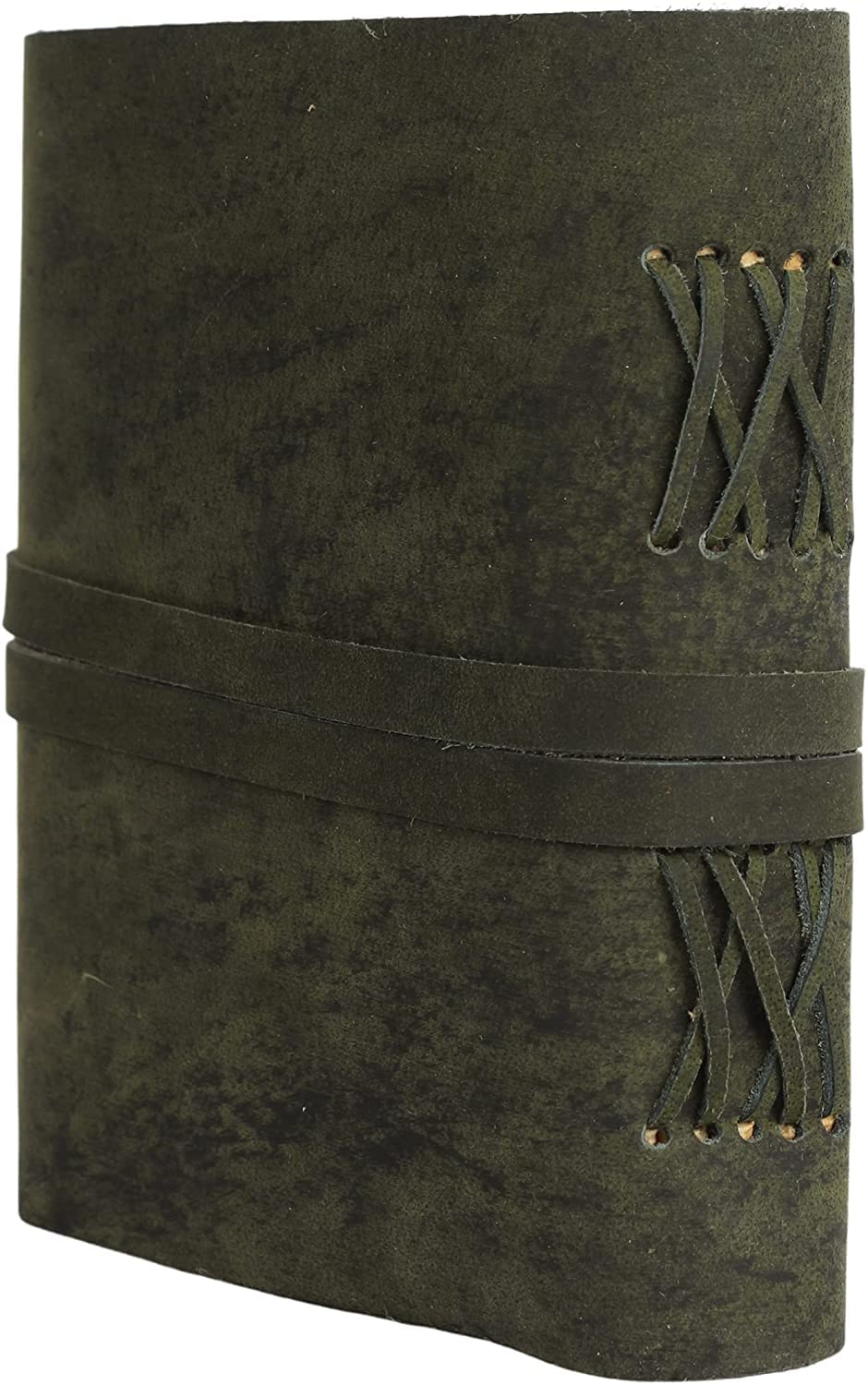 Tuzech Leather Journal Large Writing Notebook - Handmade Leather Bound Journal For Women and Men with Antique Deckle Edge Paper Gift For Art Sketchbook, Travel Diary And Notebooks To Write In 7 by 5 Inches(Green)-Tuzech store