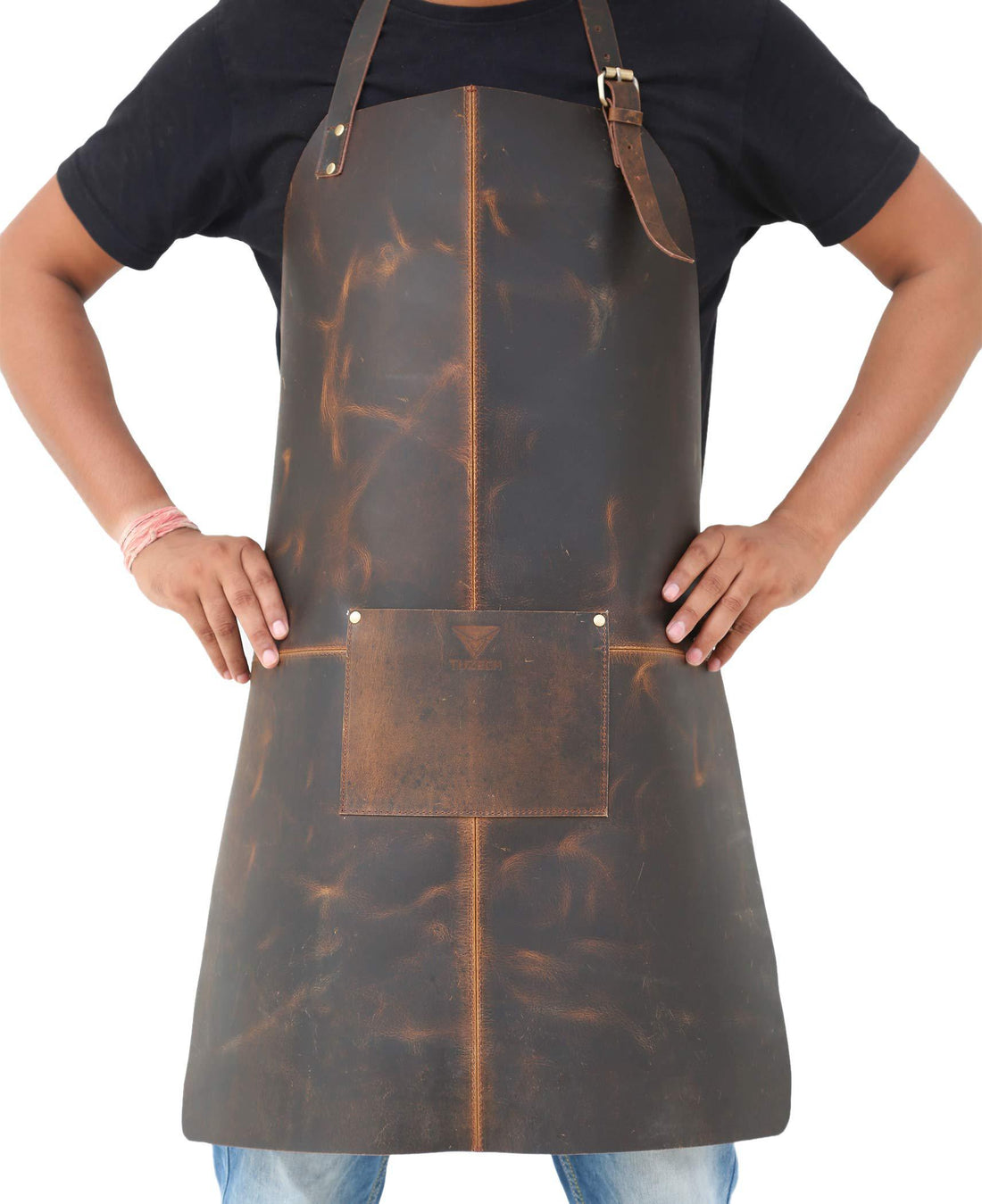 Durable Leather Apron Utility/Tool Pockets/Adjustable/Chef/Butcher/Metalworker/Carpenter/Blacksmith/Heavy Duty, Handmade Adjustable Tool Apron Gift for Woodworker-Tuzech store