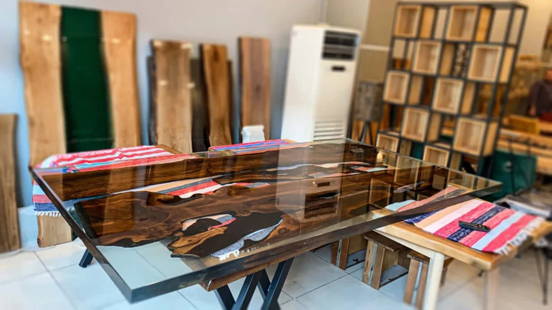 Customized Large Clear EPOXY Table, Resin Dining Table for 2, 4, 6, 8 River Dining Table Top, Wood Epoxy Coffee Table Top, Living Room Table-Tuzech store