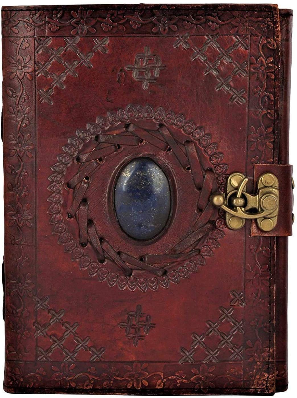 TUZECH Handmade 100% Pure Leather Diary for Office Home Daily Use with C Lock (8x6 Inches)-Tuzech store