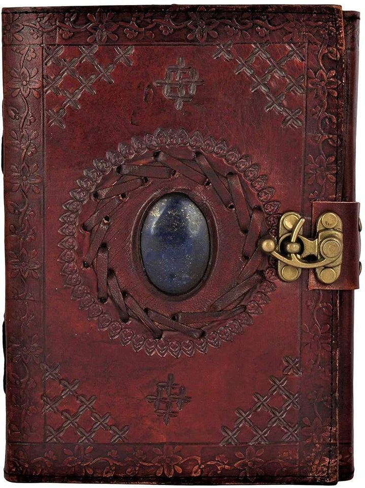 TUZECH Handmade 100% Pure Leather Diary for Office Home Daily Use with C Lock (8x6 Inches)-Tuzech store