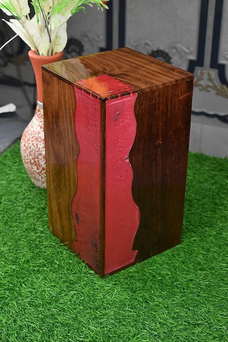 Customizable Resin Urns Adult/Pet Cremation Urns Human Ashes Decorative Wooden Urns for Ashe Burial Funeral Urns, Name Can Be Customized on Urns-Tuzech store
