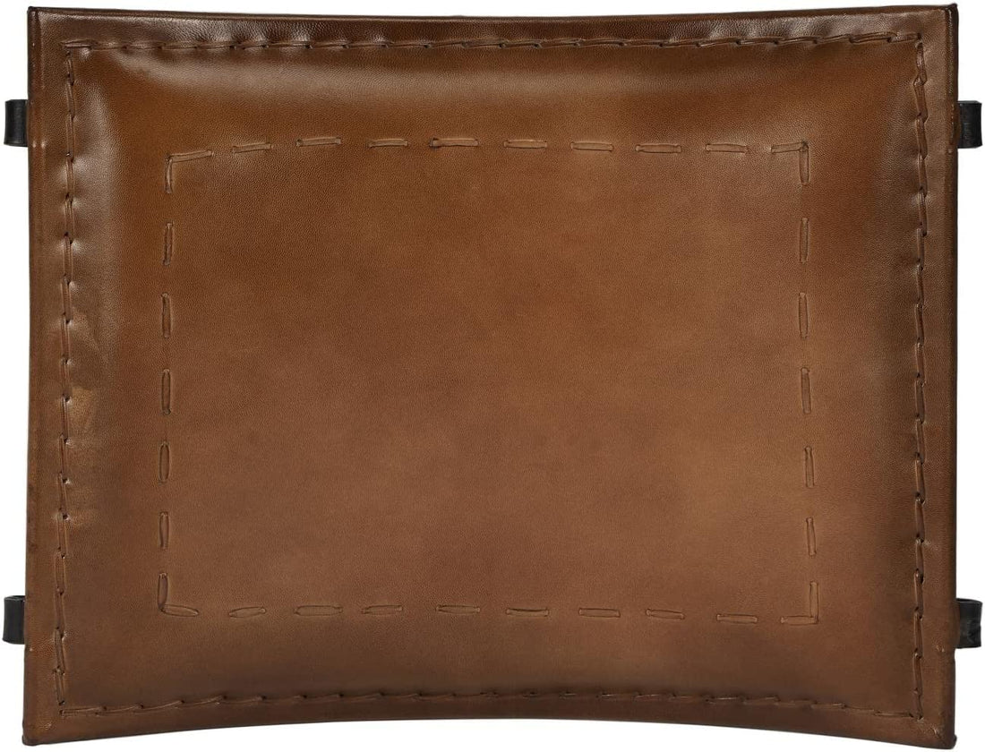 Butler Melton Brown Leather Stool-Tuzech store