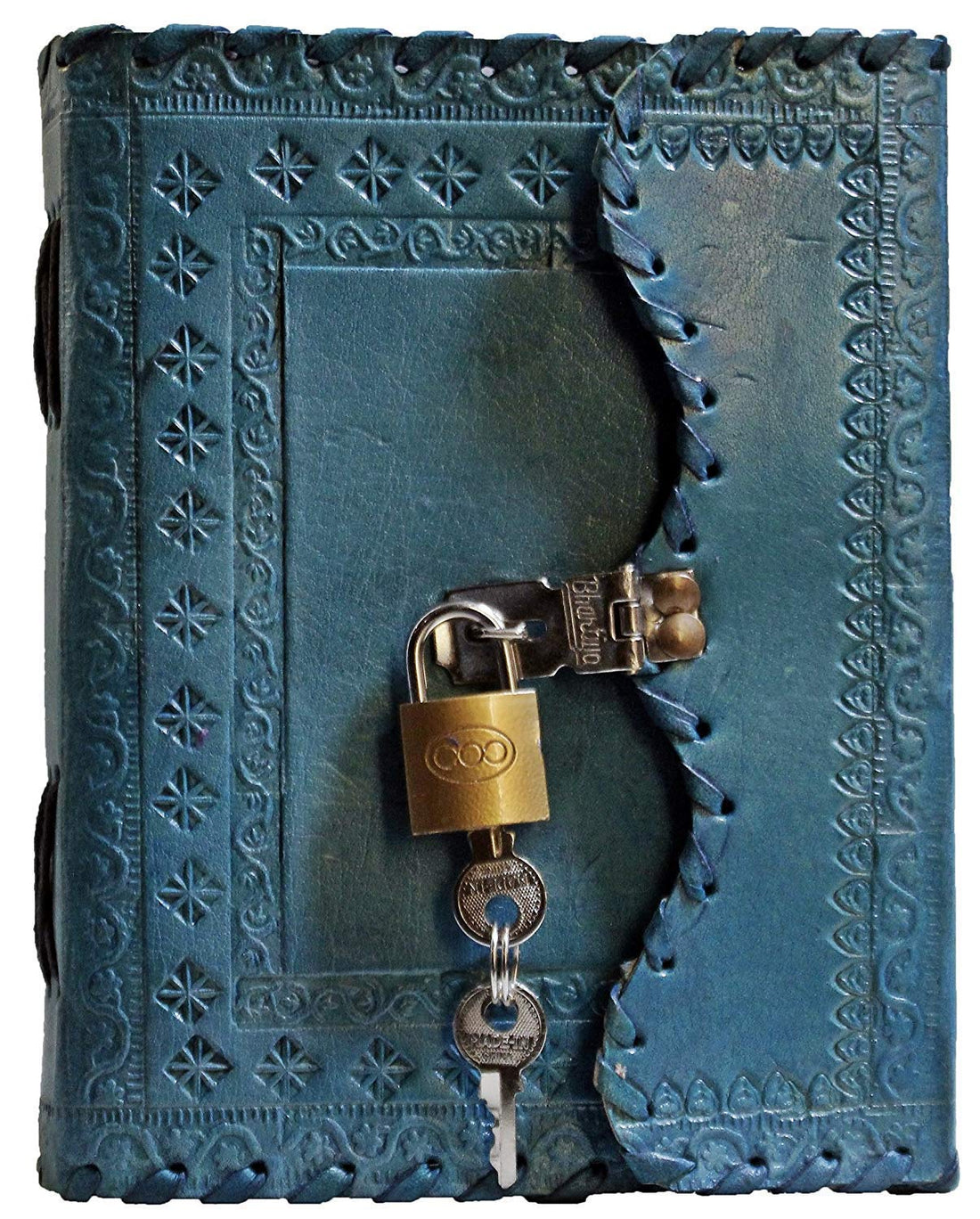 TUZECH Leather Journal for Men and Women Leather Diary to Write Poems,Sketchbook, Record Keeping Notebook Personal Memoir with Lock and Key - Unlined-Tuzech store