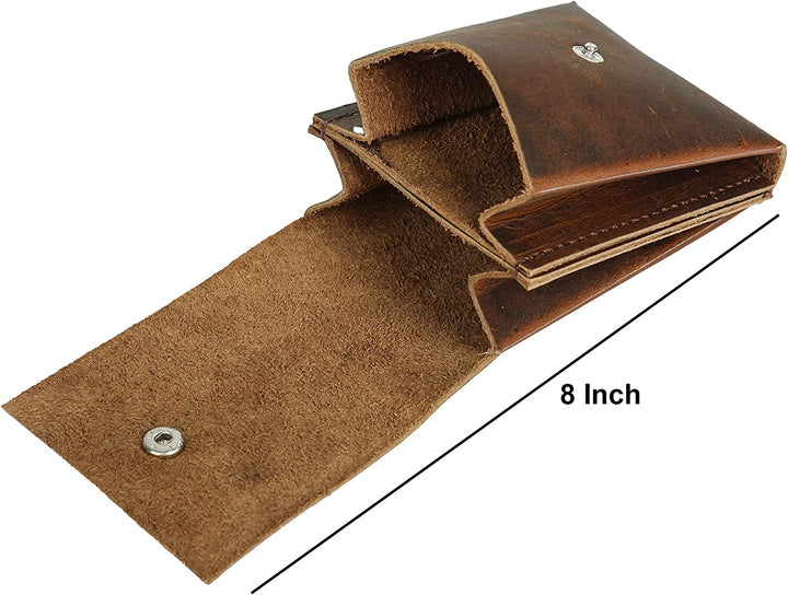 Tuzech Leather Multiple Layer Card Holder/Bag/Pouch/Wallet/Change Holder/Card Organizer/Accessories, Handmade (Bourbon Brown)-Tuzech store