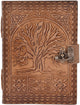 Tree of Life Handmade Leather Unlined Journal - Genuine Leather Notebook & Daily Notepad for Men & Women Paper (7 x 5 Inches)-Tuzech store
