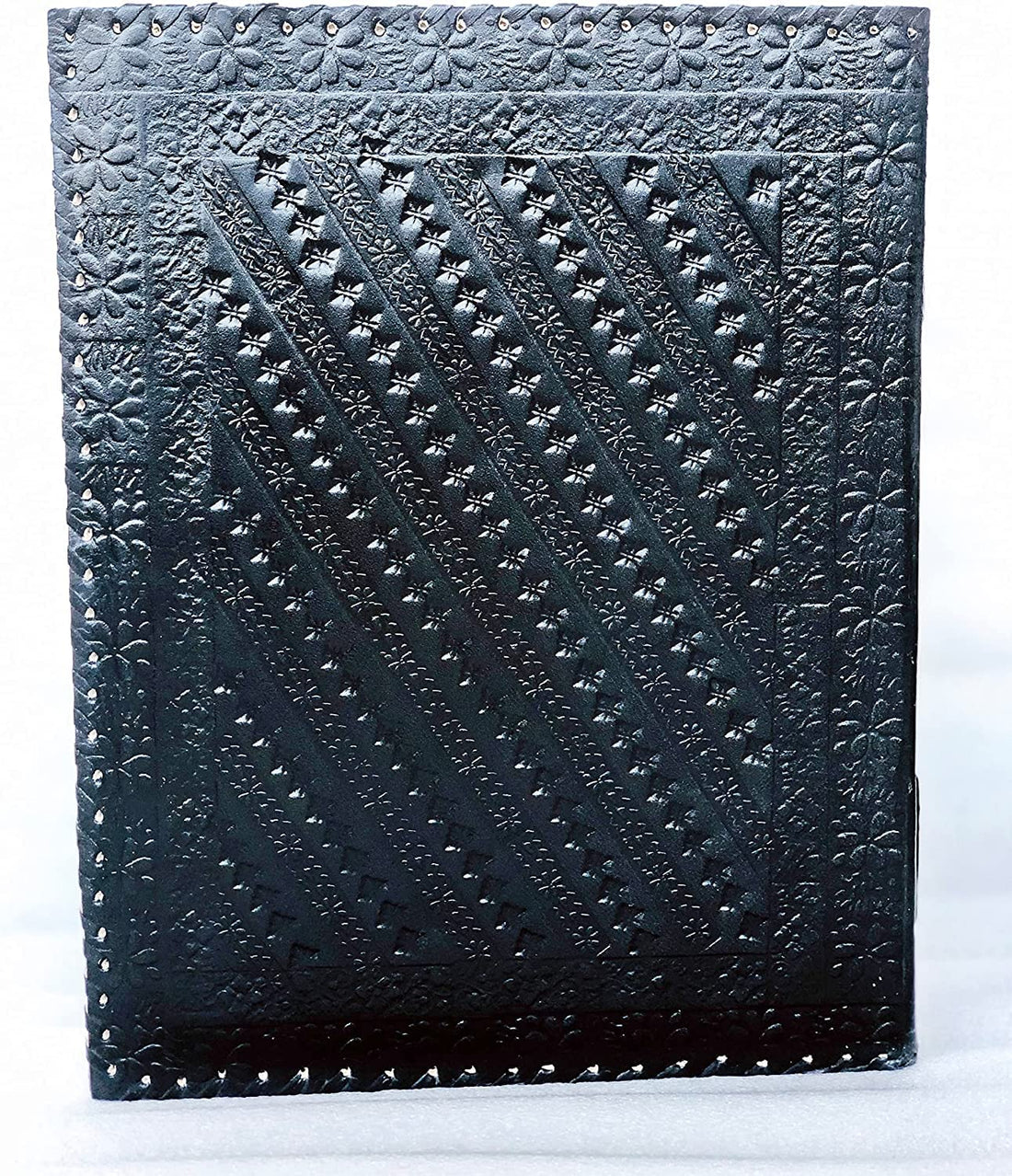 TUZECH Fat Leather 600 Pages Journal Large | Seven Stone Leather Notebook Journal | Blank Handmade Book Sketchbook | Christmas Gift Everyday Use-Tuzech store