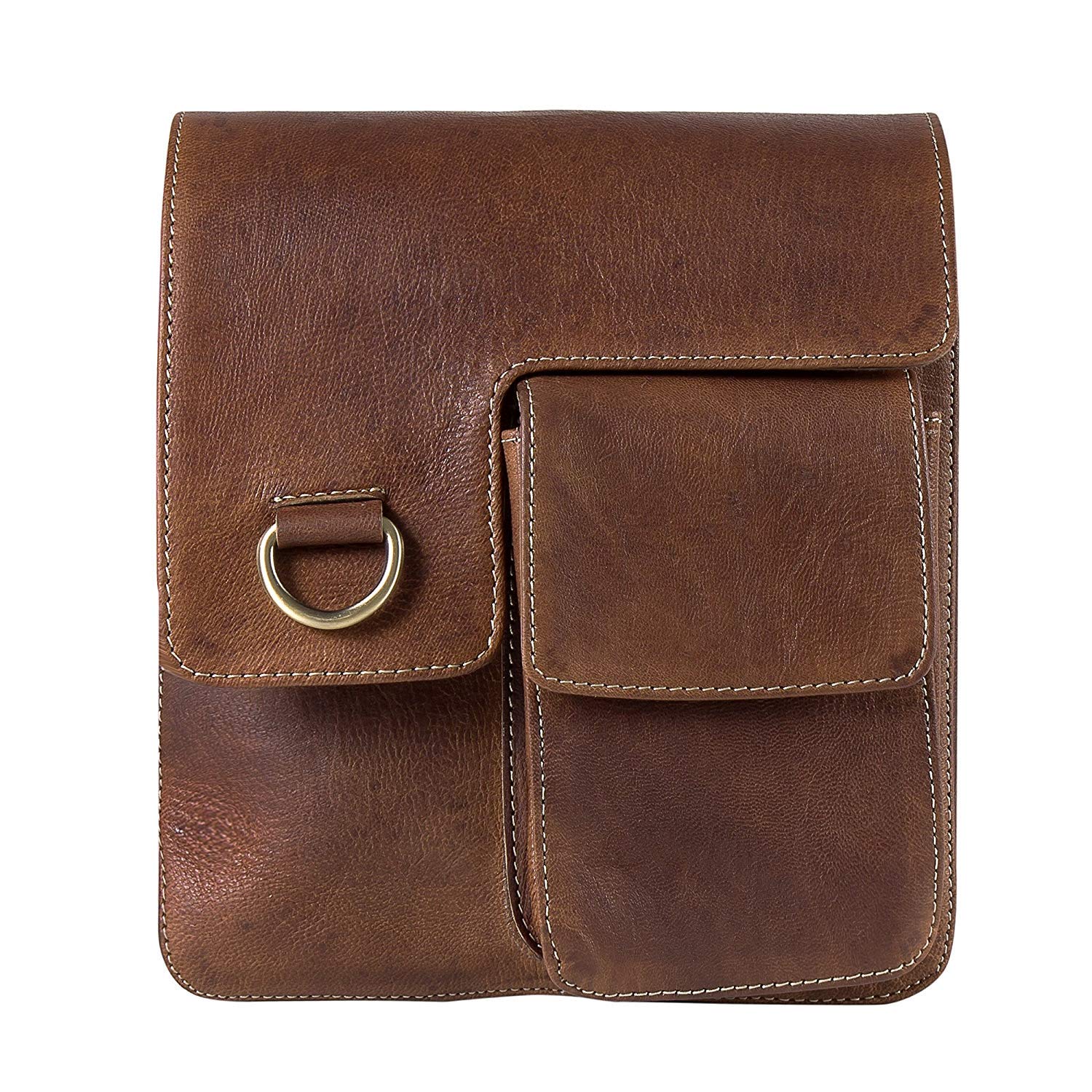 TUZECH Pure Genuine Leather Modern Styled Brown Stylish Vintage Handbag Satchel Bag Handcrafted Leather Bag -Fits Laptop Up To (11 Inches)-Tuzech store