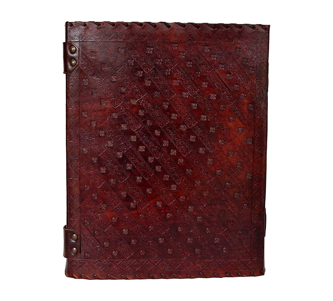 Veteran Craft Leather Journal Seven Chakra Medieval Stone Embossed Handmade Book of Shadows Notebook Office Diary College Book Poetry Book Sketch Book 10 x 13 Inches-Tuzech store