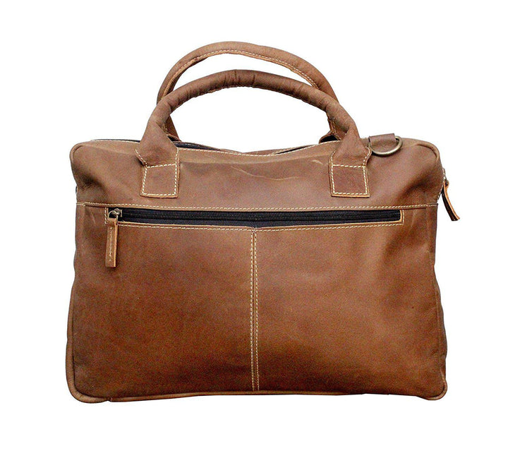 TUZECH Rustic Shopping Styled Handsome Buffalo Leather Bag Crafted Handbag Carry Bag (15 Inches)-Tuzech store