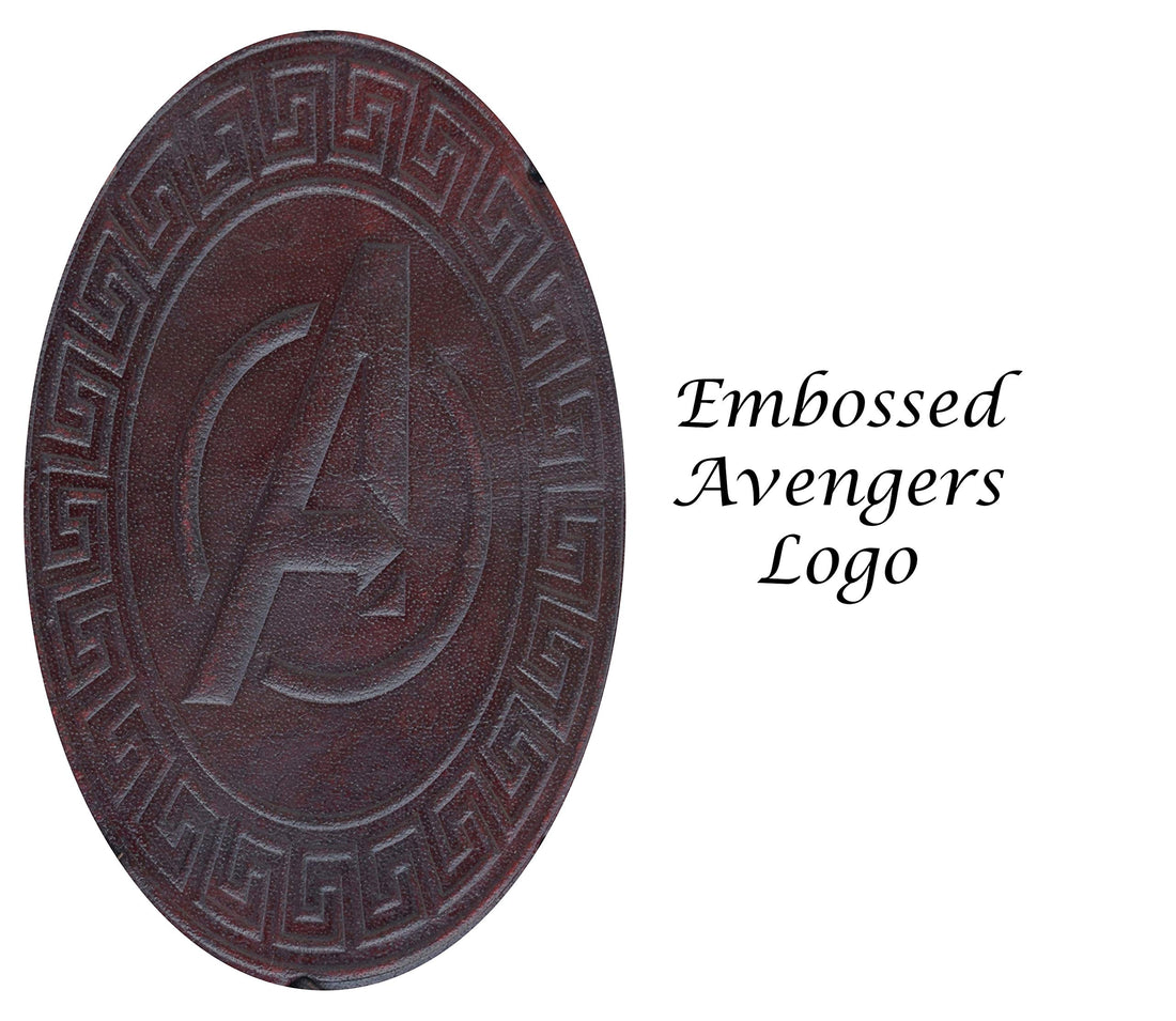 Avengers embossed 10 inches Handmade Leather Journal With Stones / Art Sketchbook & Travel diary with Vintage lock Latch-Tuzech store