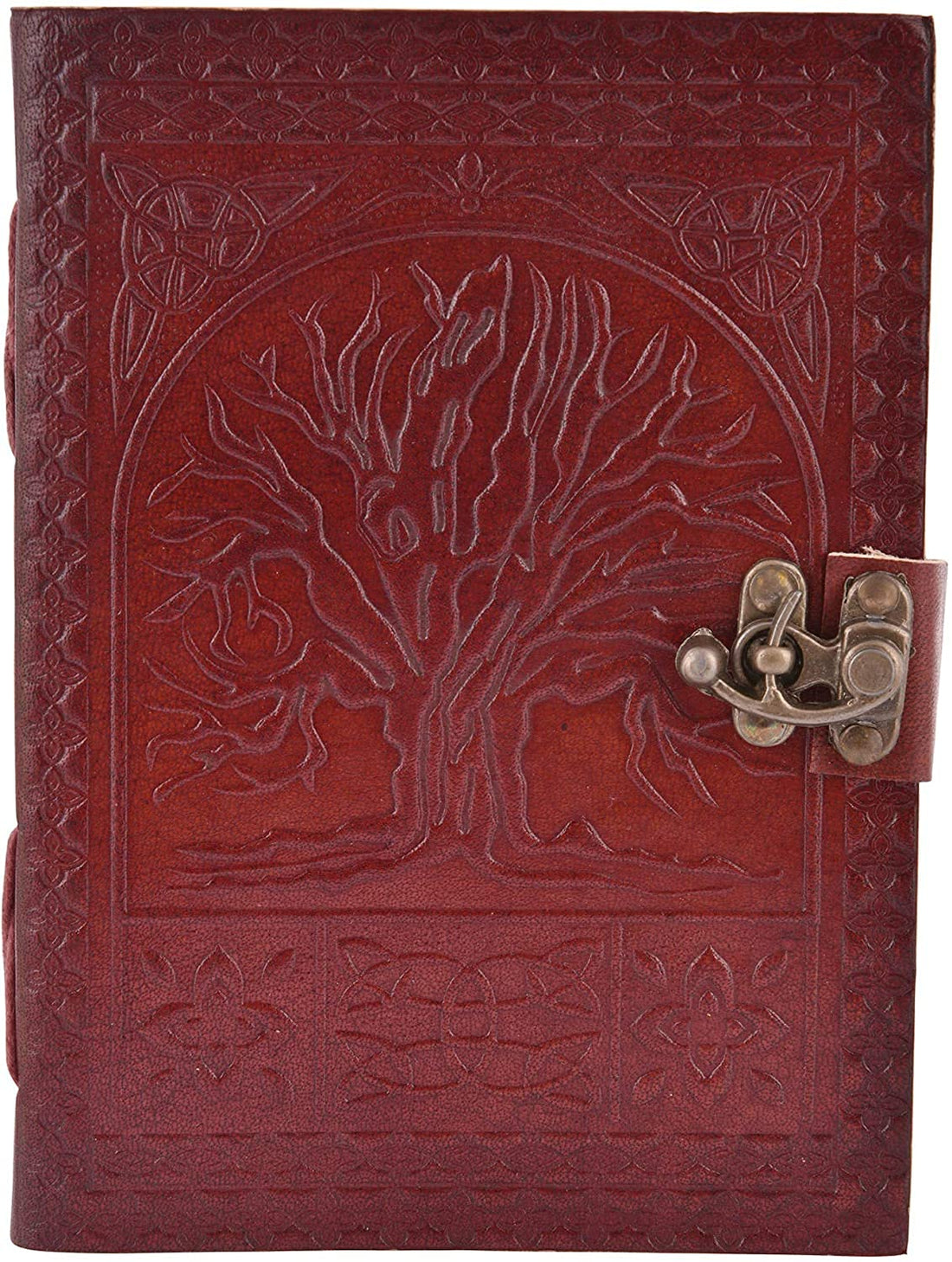 TUZECH Handmade Leather Journal Tree of Life For Men & Women (7x10 INCHES)-Tuzech store