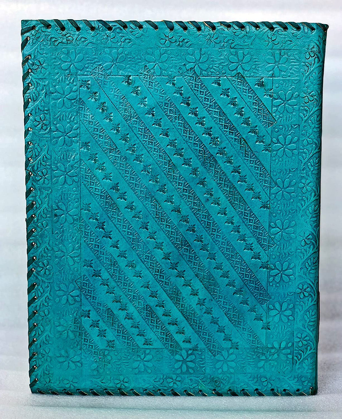 TUZECH Fat Leather 600 Pages Journal Large | Seven Stone Leather Notebook Journal | Blank Handmade Book Sketchbook | Christmas Gift Everyday Use-Tuzech store