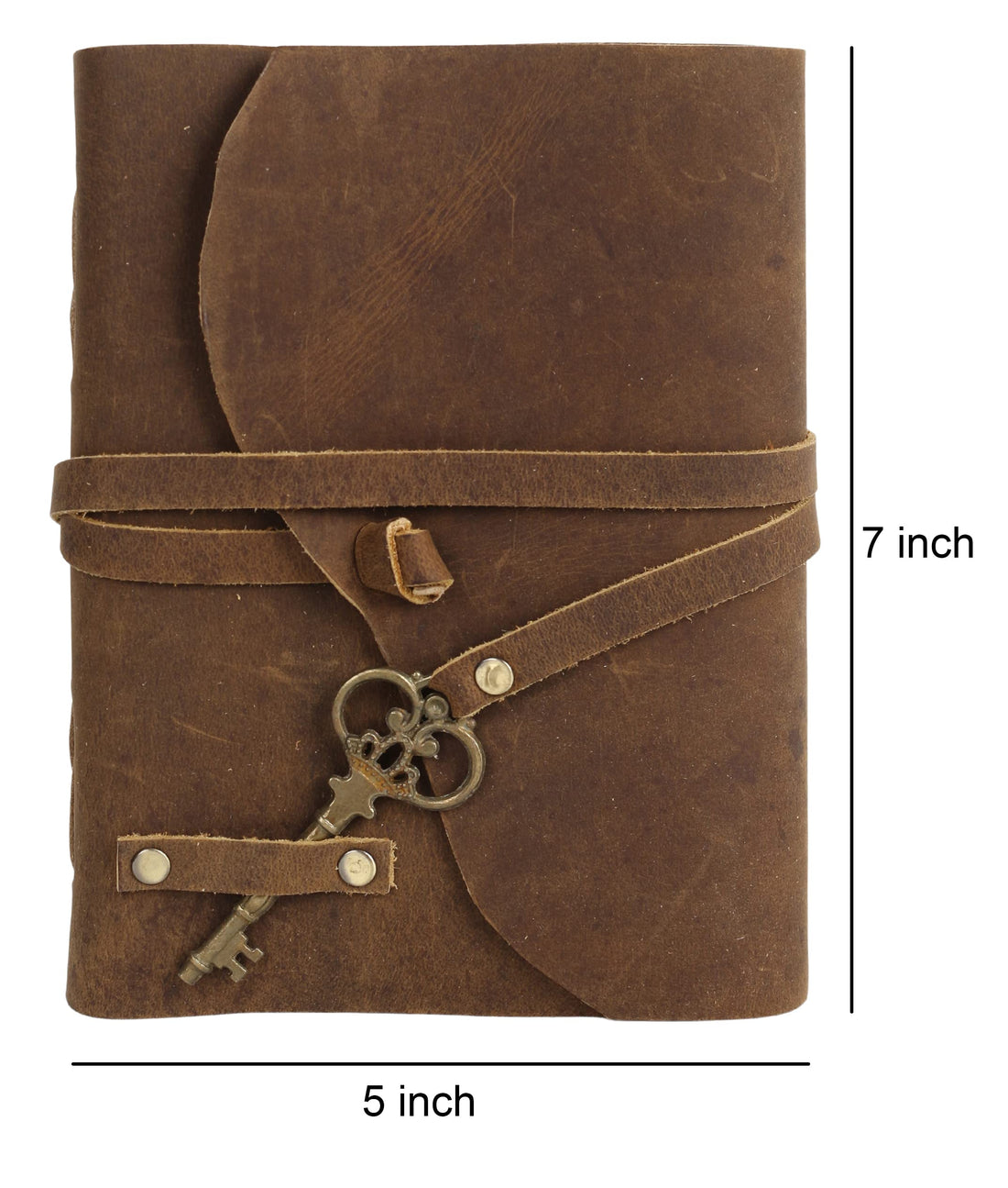 Handmade Leather Journal - Vintage Antique Deckle Edge Paper - Sketchbook - Book of Shadows - Great Gift for Men Women - Leather Notebook 7 X 5 Inches-Tuzech store