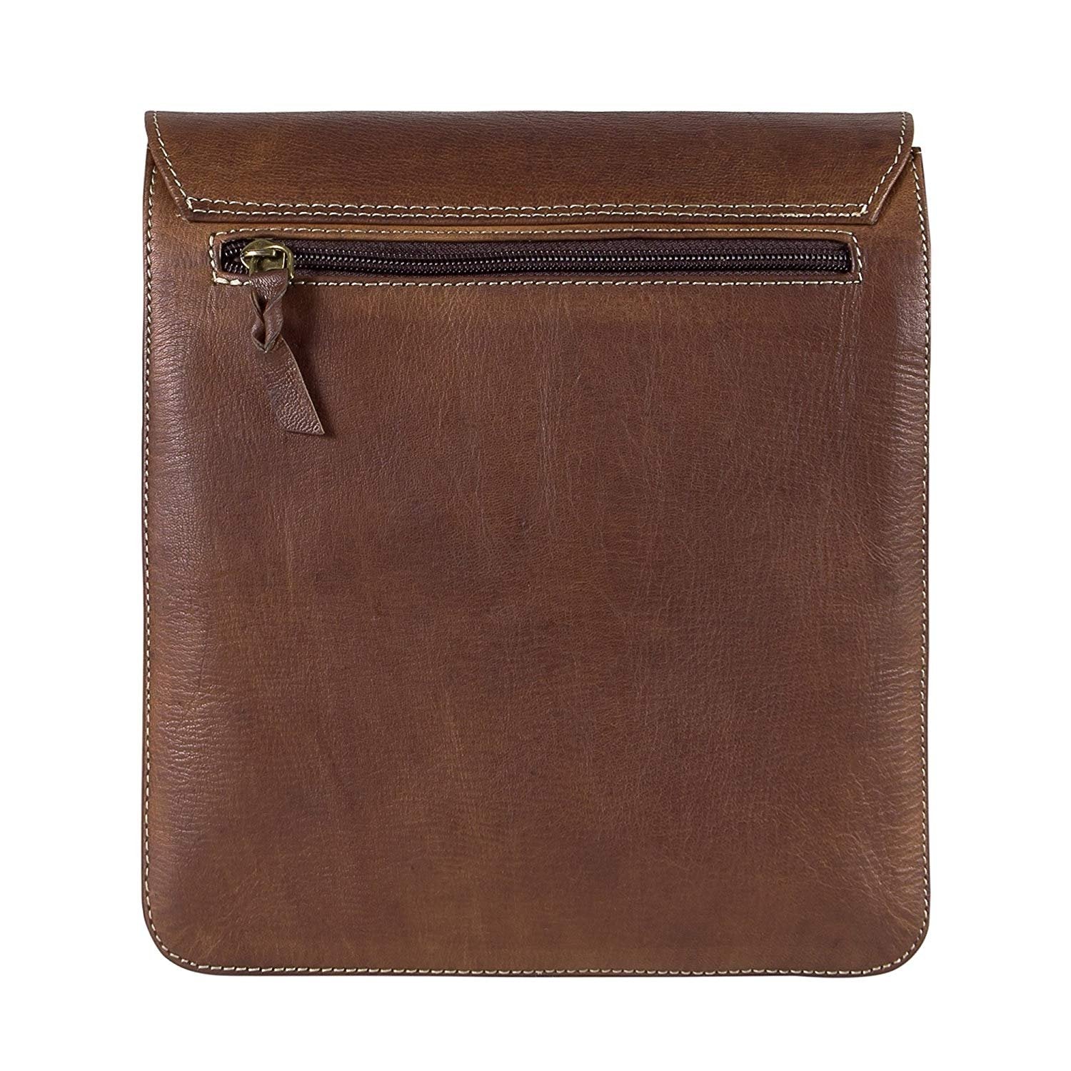 TUZECH Pure Genuine Leather Modern Styled Brown Stylish Vintage Handbag Satchel Bag Handcrafted Leather Bag -Fits Laptop Up To (11 Inches)-Tuzech store