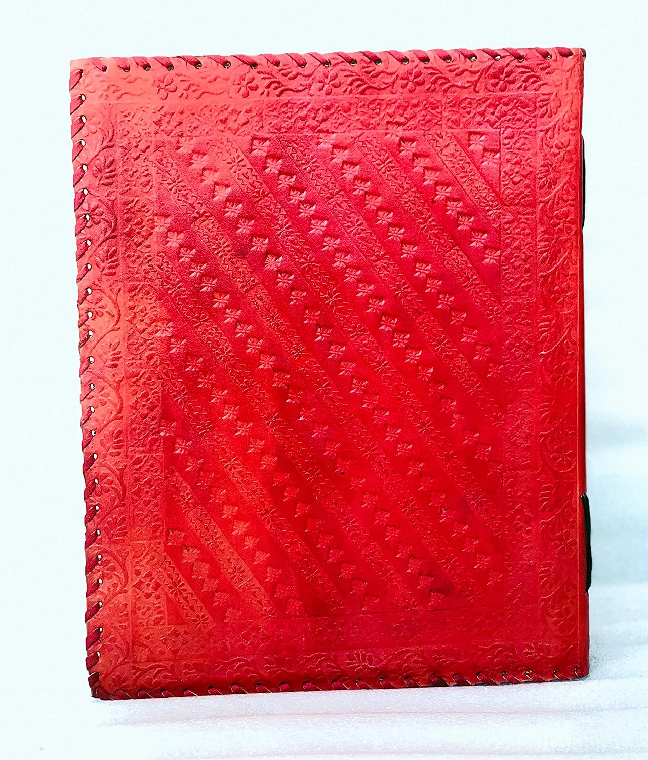 TUZECH Fat Leather 600 Pages Journal Large | Seven Stone Leather Notebook Journal | Blank Handmade Book Sketchbook | Christmas Gift Everyday Use-Tuzech store