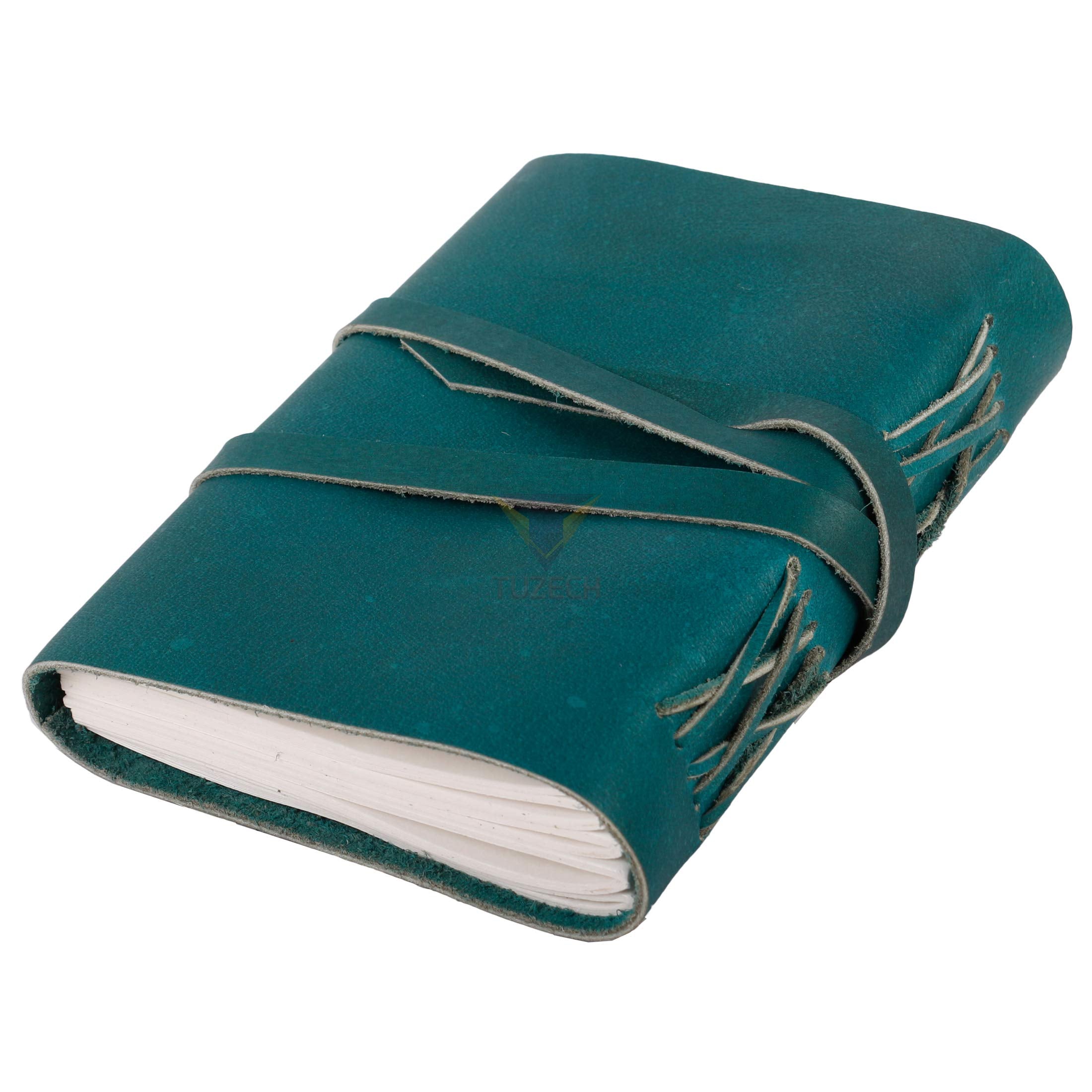 Tuzech Leather Journal Writing Notebook Antique Handmade Leather Bound Daily Notepad for Men/Women Unlined Paper for Art Sketchbook Travel Diary to Write in (7x5 Inches)-Tuzech store