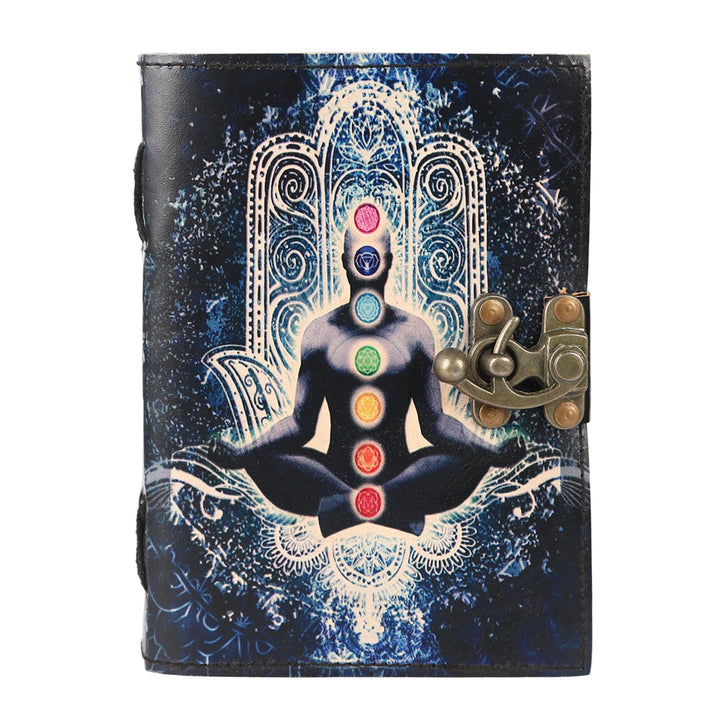 TUZECH Book of Spells Leather Bound Journal Deckle Edge Paper Grimoire Printed Diary Third Eye Notebook Spiral Gothic Notebook Antique Vintage Book for Men and Women