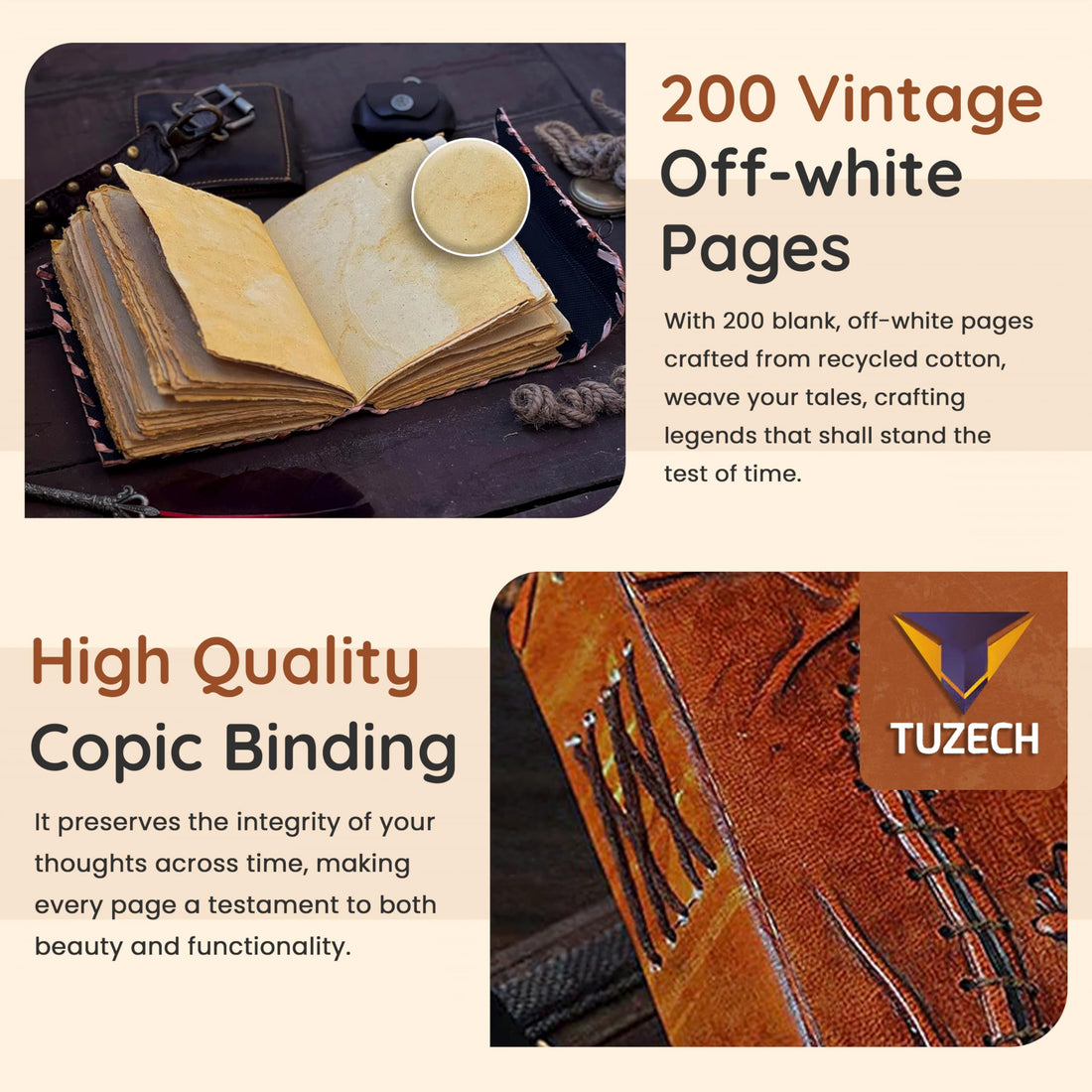 TUZECH Cutomizable Hocus Pocus Book of Spells Leather Journal Third Eye Deckle Edge Paper Grimoire Journal Vintage Book of Shadows Seven Chakra Antique Spell Book Lock Clasp Notebook Witch