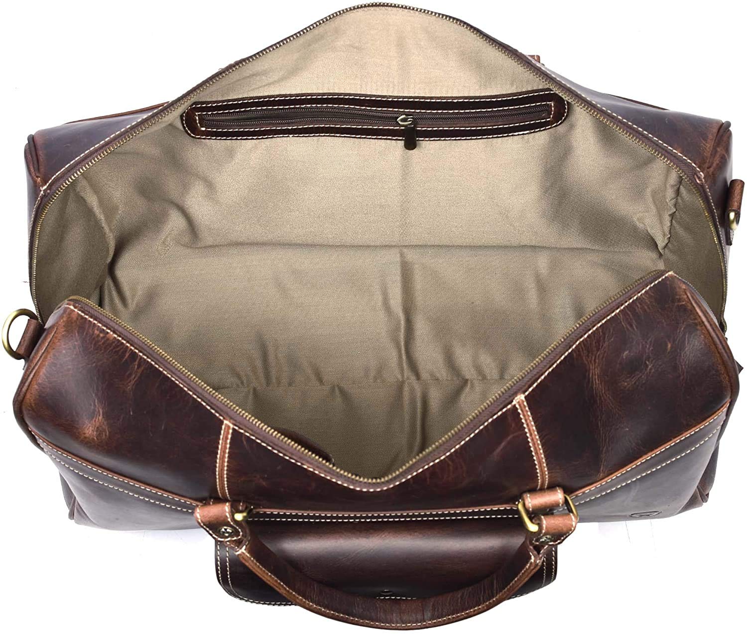 Tuzech Large Duffel Luggage leather Travel Bag Duffel bag Gym Bag Airplane cabin Approved Carry On Overnight Leather Weekender Mens Duffle Bag For Men and Women 20 Inch-Tuzech store