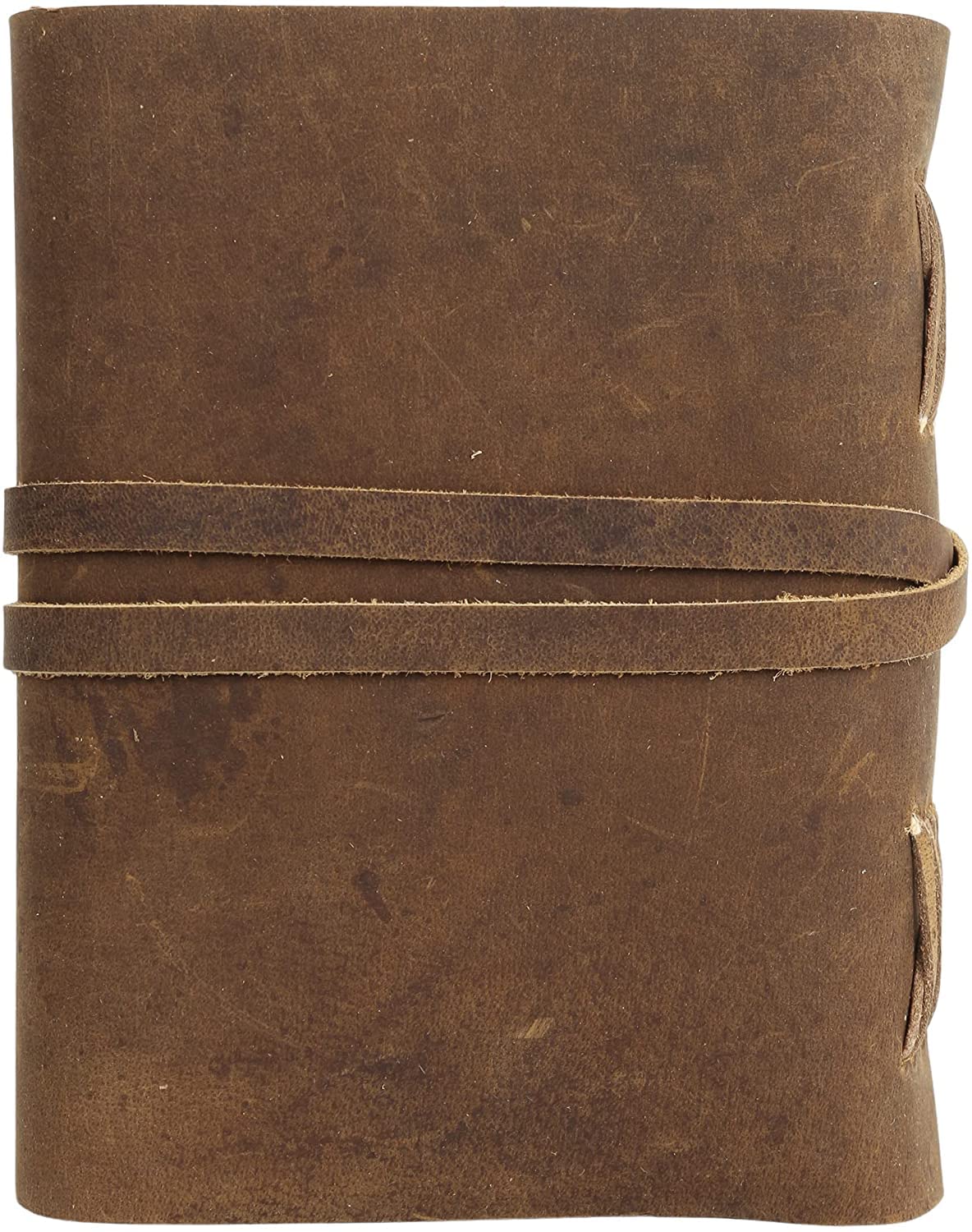 Tuzech Leather Journal Large Writing Notebook - Handmade Leather Bound Journal For Women and Men with Antique Deckle Edge Paper Gift For Art Sketchbook, Travel Diary And Notebooks To Write In 7 by 5 Inches (Brown)-Tuzech store