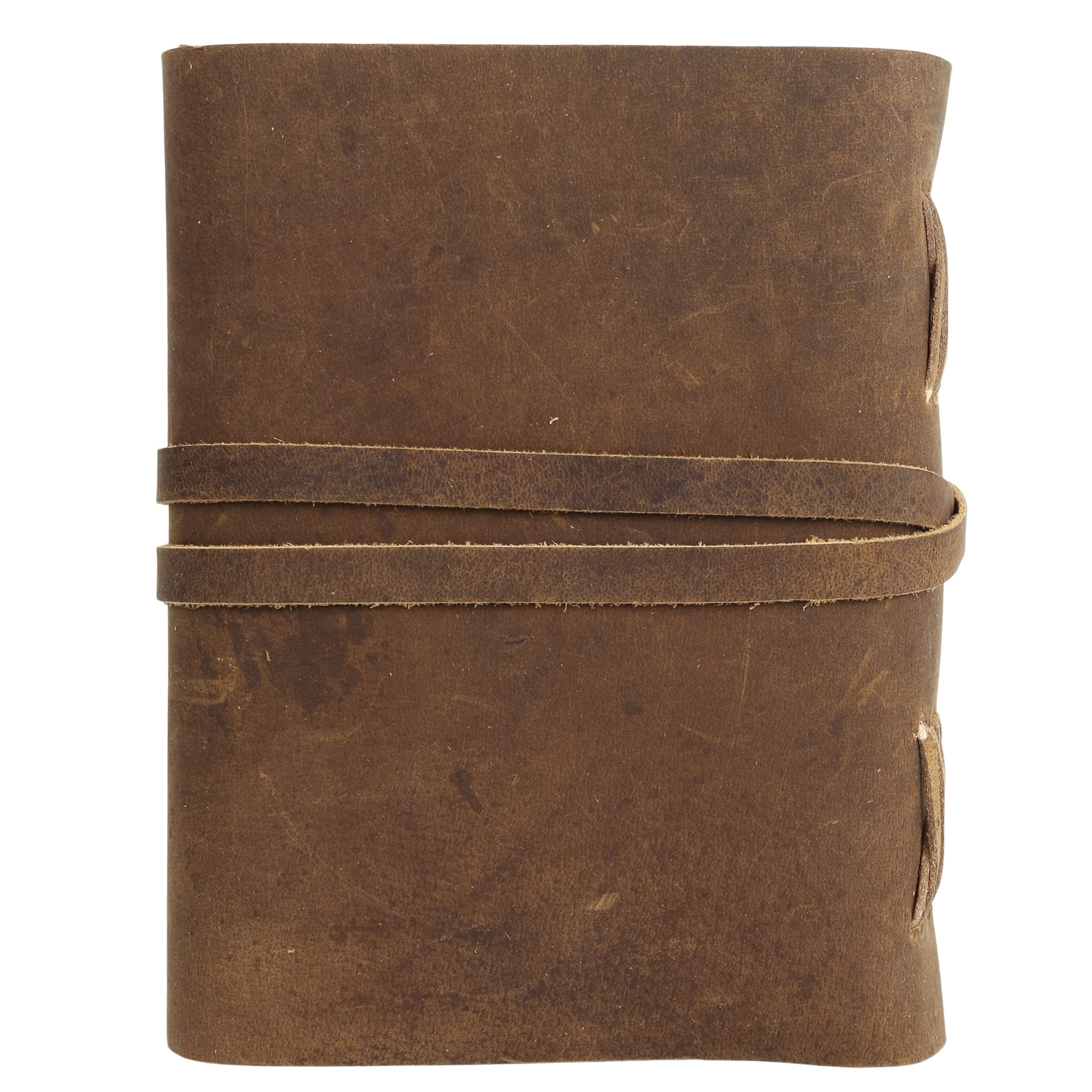 Handmade Leather Journal - Vintage Antique Deckle Edge Paper - Sketchbook - Book of Shadows - Great Gift for Men Women - Leather Notebook 7 X 5 Inches-Tuzech store