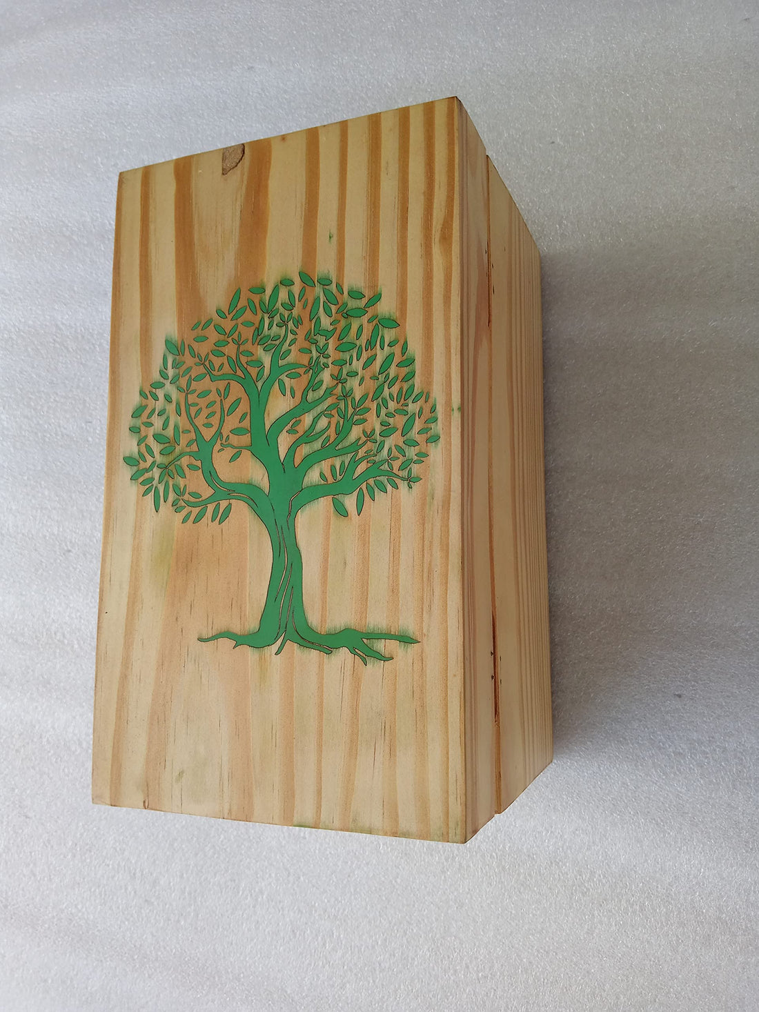 Customizable Resin Adult Urns Or Pet Cremation Urns Human Ashes Decorative Wooden Urns for Ashe Burial Funeral Urns (Light Wood)