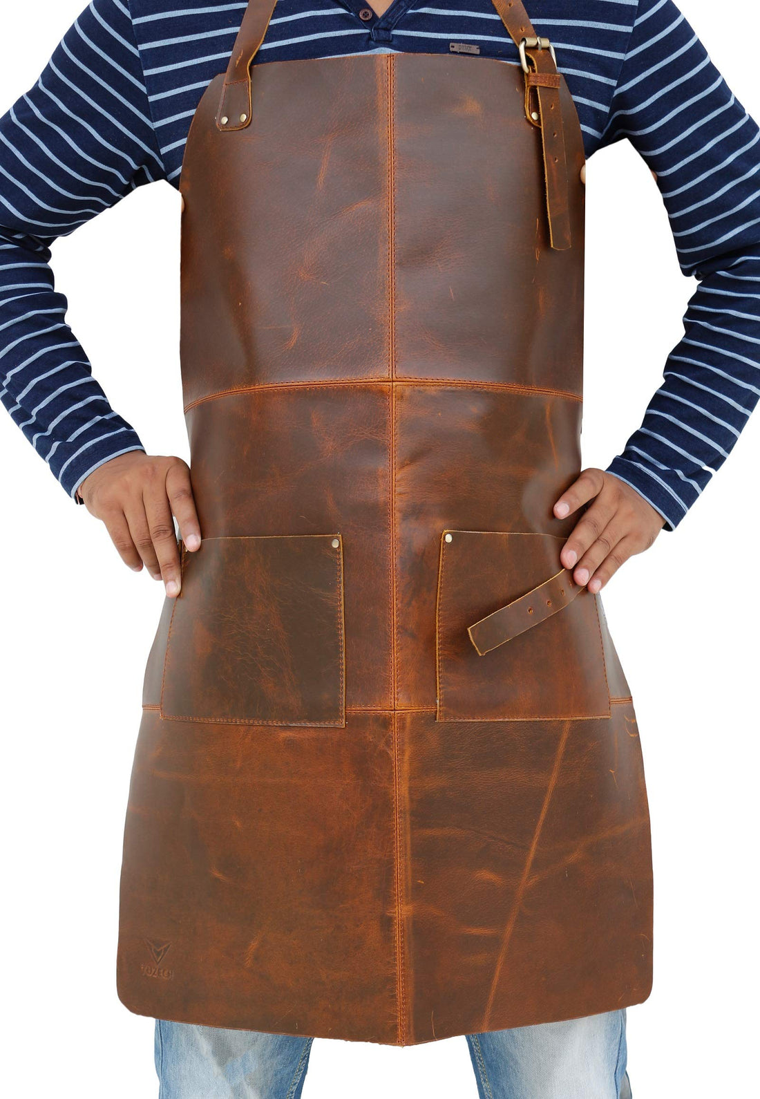 Durable Leather Apron Utility/Tool Pockets/Adjustable/Chef/Butcher/Metalworker/Carpenter/Blacksmith/Heavy Duty, Handmade Adjustable Tool Apron Gift for Woodworker-Tuzech store