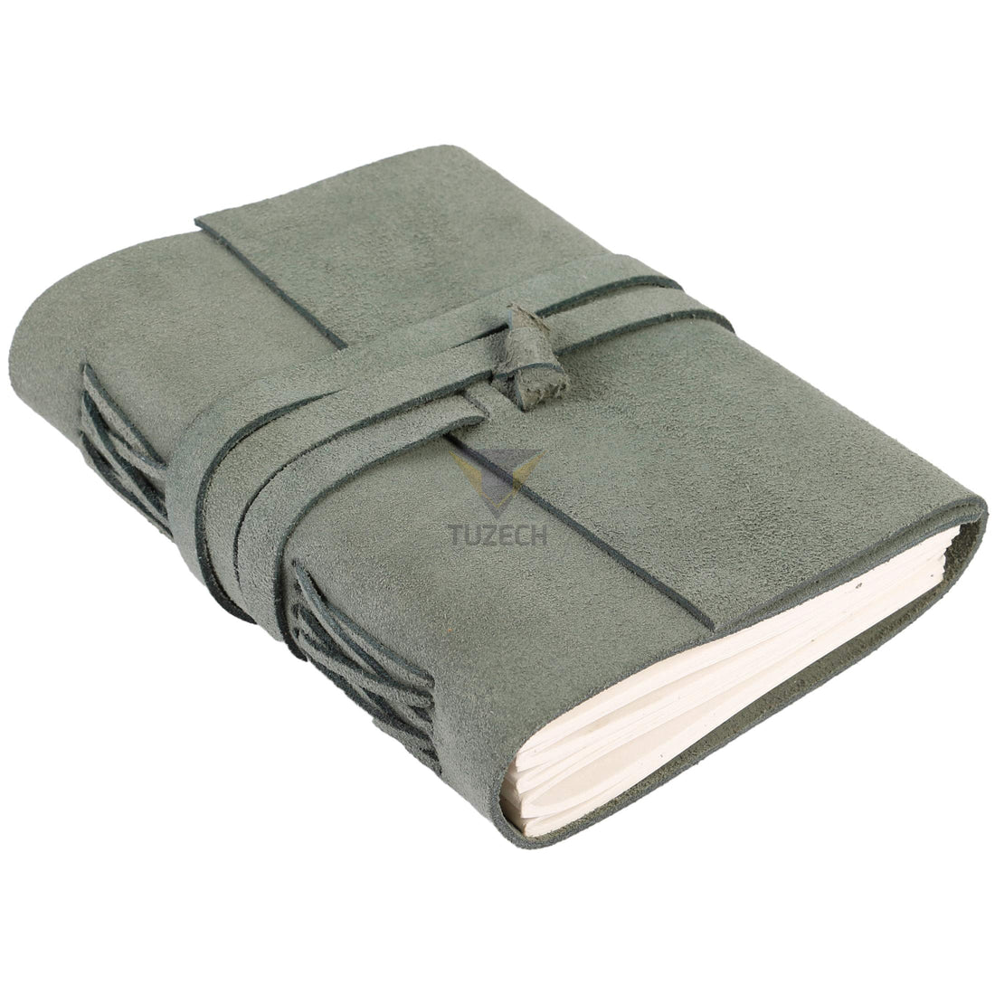 Tuzech Leather Journal Writing Notebook Antique Handmade Leather Bound Daily Notepad for Men/Women Unlined Paper for Art Sketchbook Travel Diary to Write in (7x5 Inches)-Tuzech store