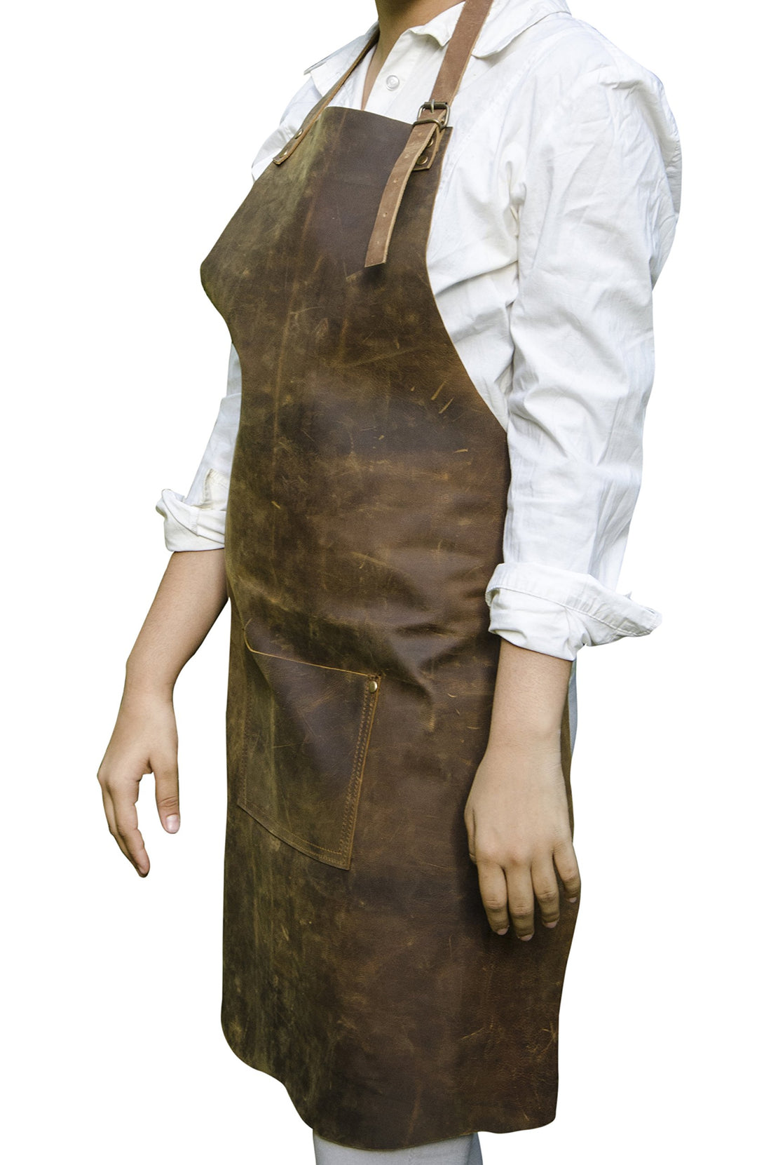 Premium Leather Tool Apron With Leather Pockets & Adjustable Straps | For Carpenters, Chefs, BBQ, Bartenders, Arts & Crafts, Butchers & More l Waterproof & Durable by Priti-Tuzech store