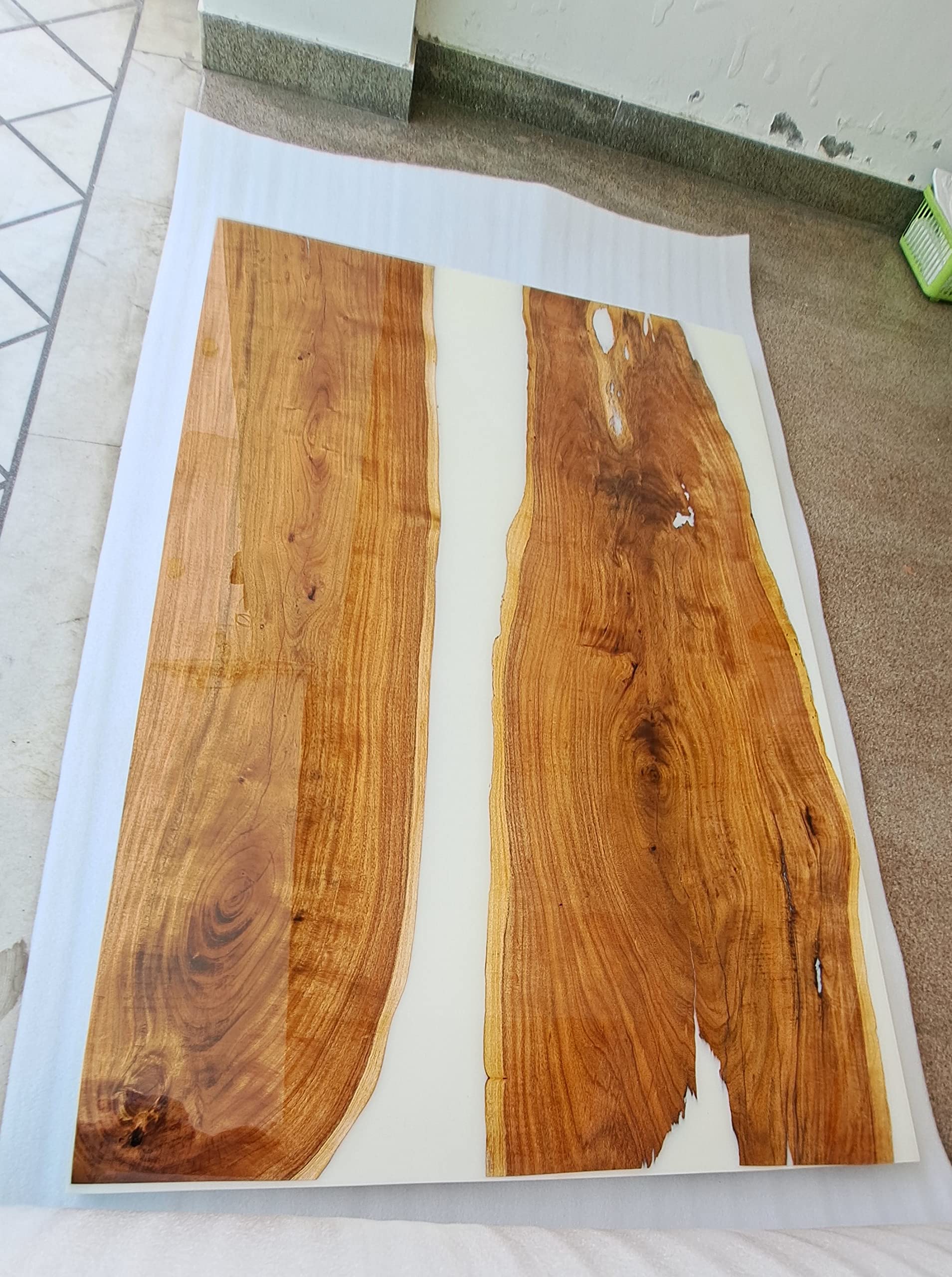 Customized Large Epoxy Table, White Resin Dining Table for 2, 4, 6, 8 Marble Look Table, Epoxy Coffee Table, Living Room Table, Home décor
