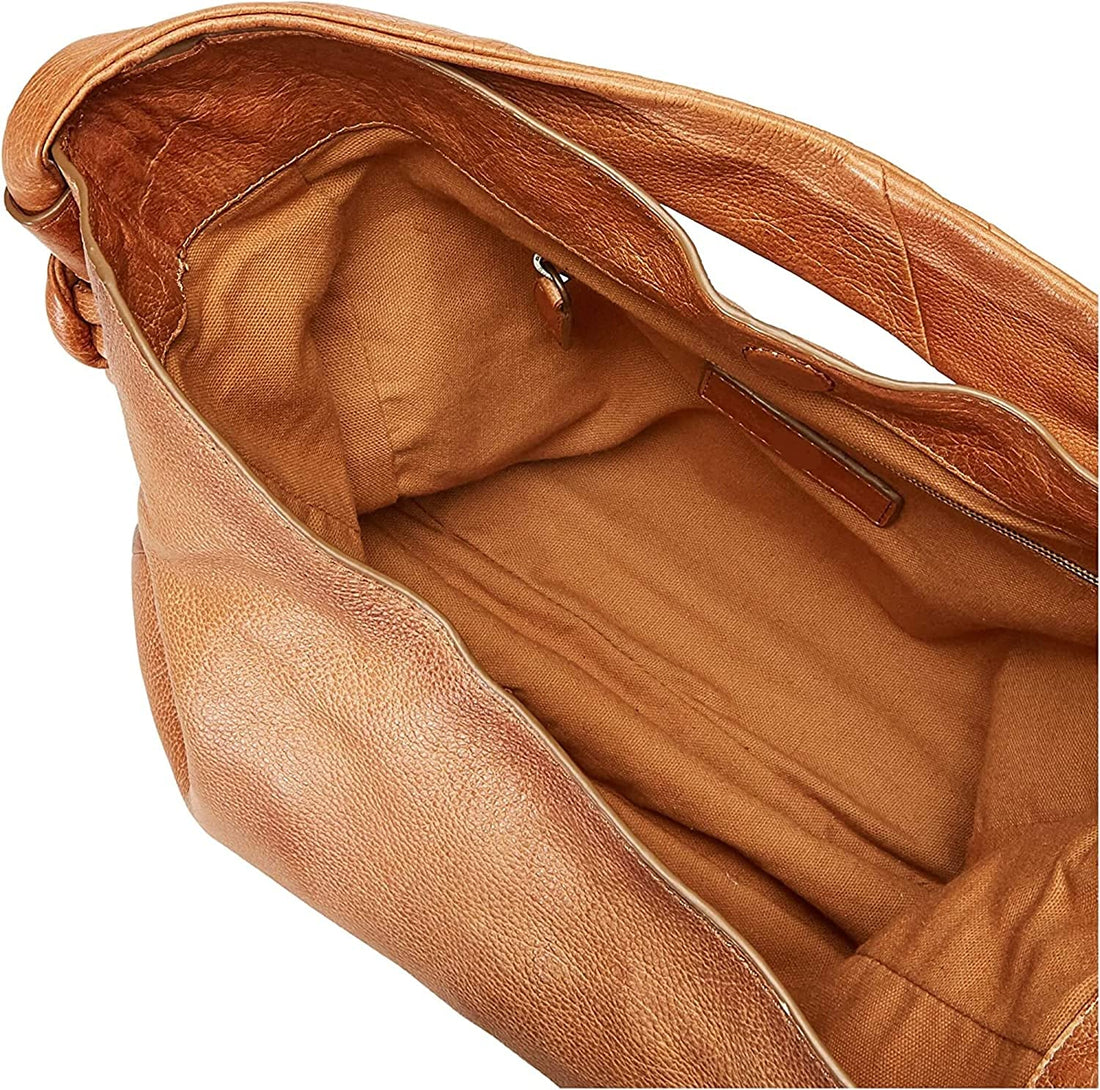 Tuzech Handmade Leather Knotted Hobo Bag with Big Pocket Gift for Women Full Grain, Campus Bag, Weekender Bag