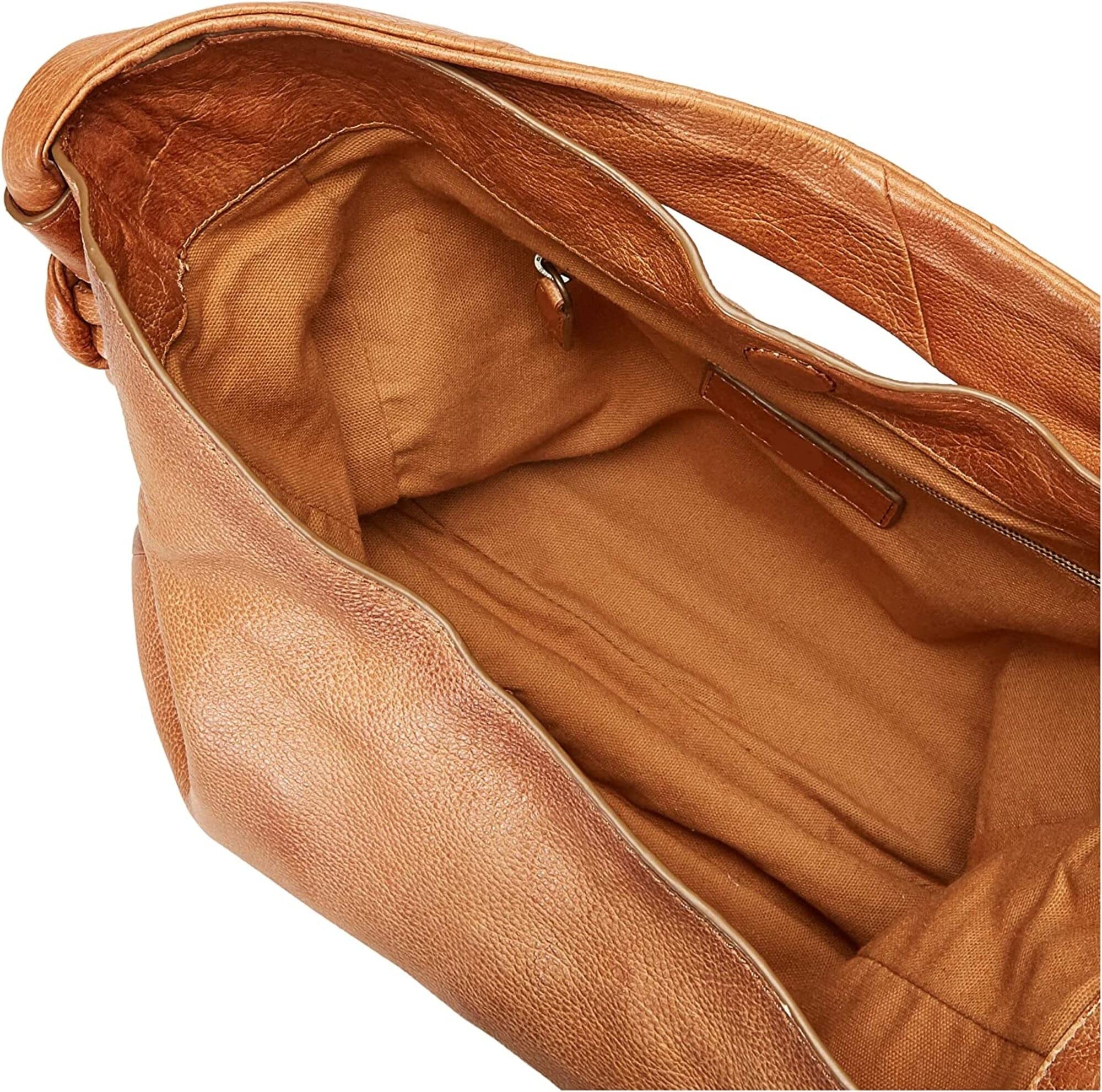 Tuzech Handmade Leather Knotted Hobo Bag with Big Pocket Gift for Women Full Grain, Campus Bag, Weekender Bag