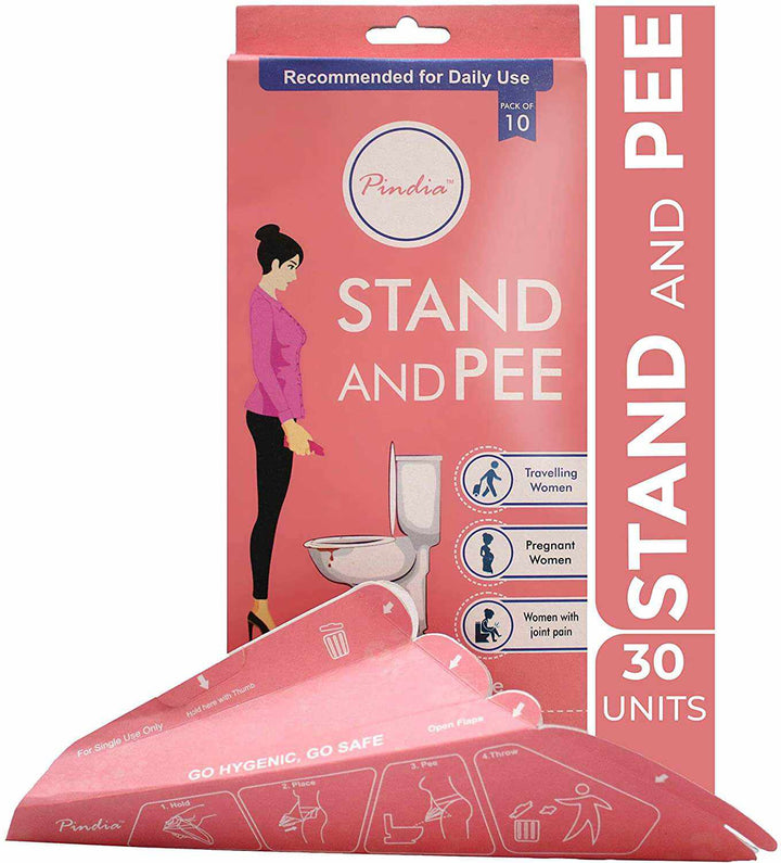 PINDIA Stand and Pee Portable Female Urination Device | Recyclable Disposable Urinal Funnel | Travel, Camping, Hiking and Outdoor Activities | Compact Stand and Pee Funnel for Women, Girls-Tuzech store