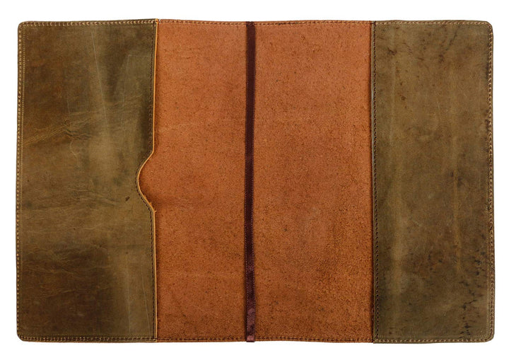 Rustic Leather Refillable Journal Cover for Moleskine Cahier XL (10.50x8 in) w/Tipico Strap, Office & Work Essentials, Handmade - Brown-Tuzech store