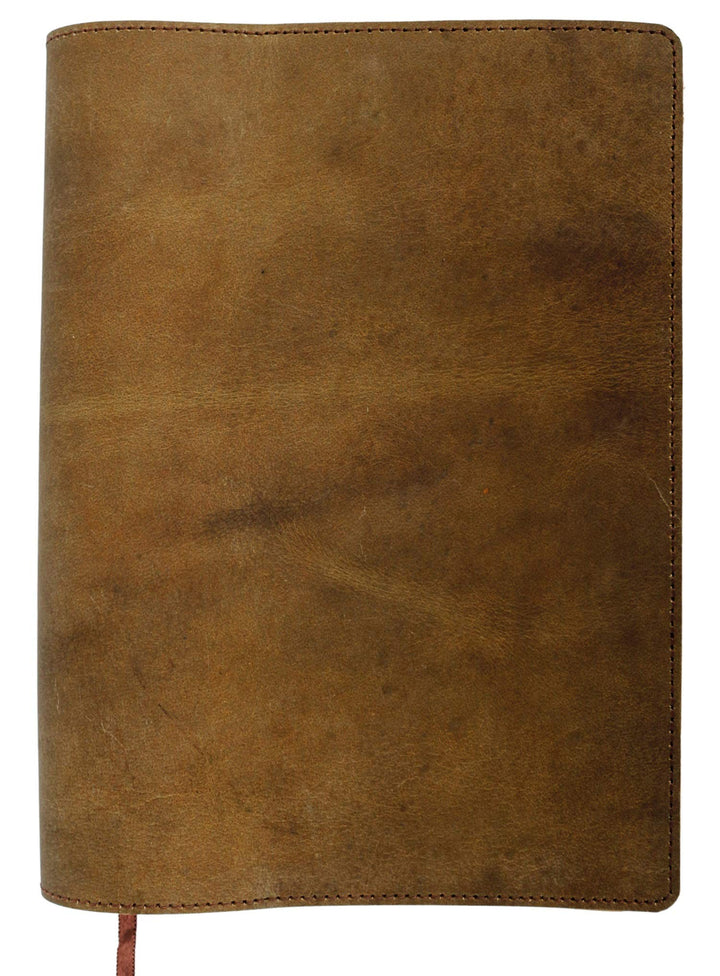 Rustic Leather Refillable Journal Cover for Moleskine Cahier XL (10.50x8 in) w/Tipico Strap, Office & Work Essentials, Handmade - Brown-Tuzech store