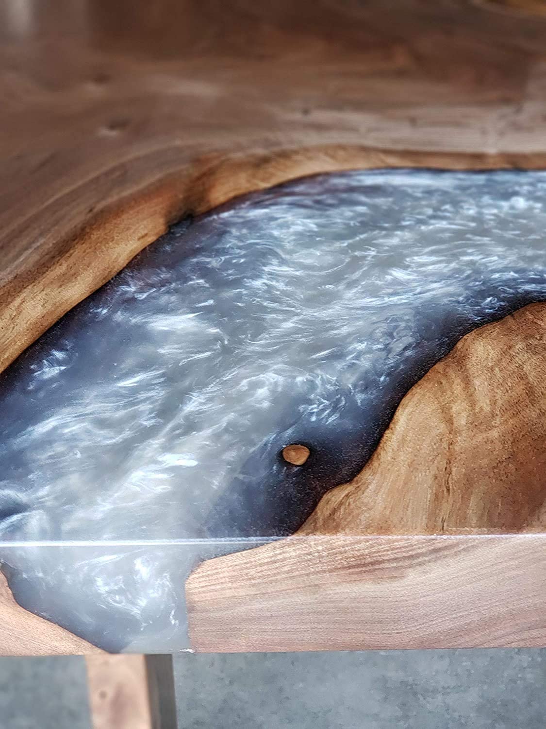 Personalized LARGE EPOXY TABLE, Resin Dining Table For 2 , 4 , 6, 8 River Dining Table Top, Wood Epoxy Coffee Table Top, Living Room Table Top-Tuzech store