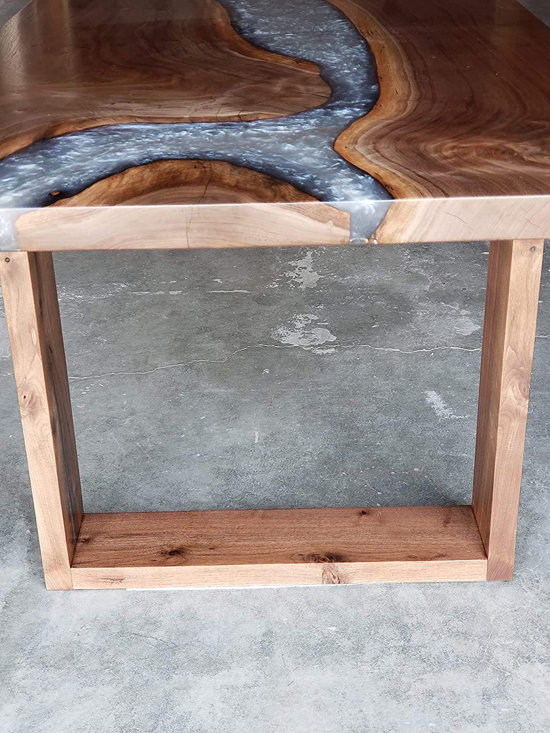 Personalized LARGE EPOXY TABLE, Resin Dining Table For 2 , 4 , 6, 8 River Dining Table Top, Wood Epoxy Coffee Table Top, Living Room Table Top-Tuzech store