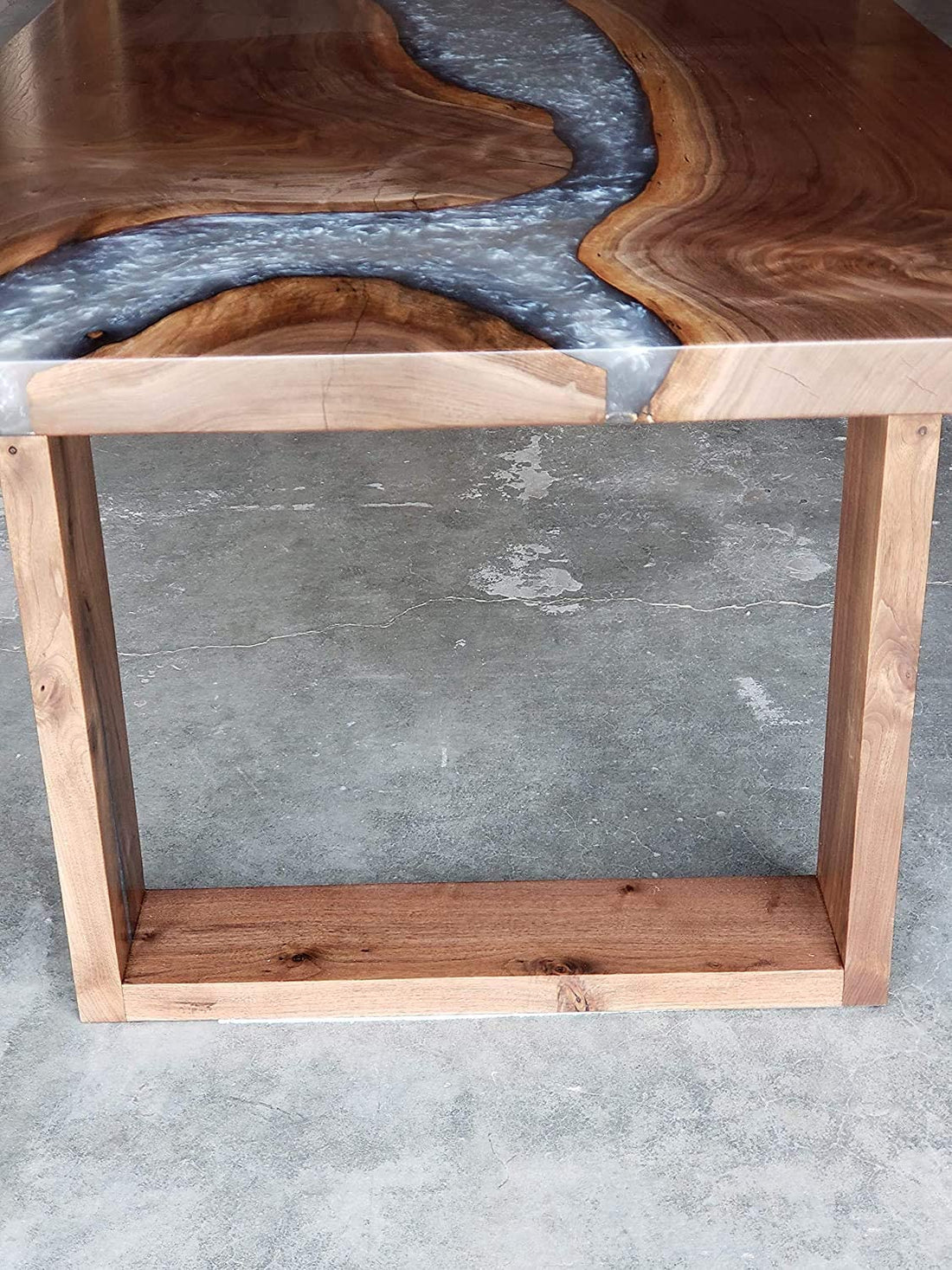 Personalized LARGE EPOXY TABLE, Resin Dining Table For 2 , 4 , 6, 8 River Dining Table Top, Wood Epoxy Coffee Table Top, Living Room Table Top-Tuzech store