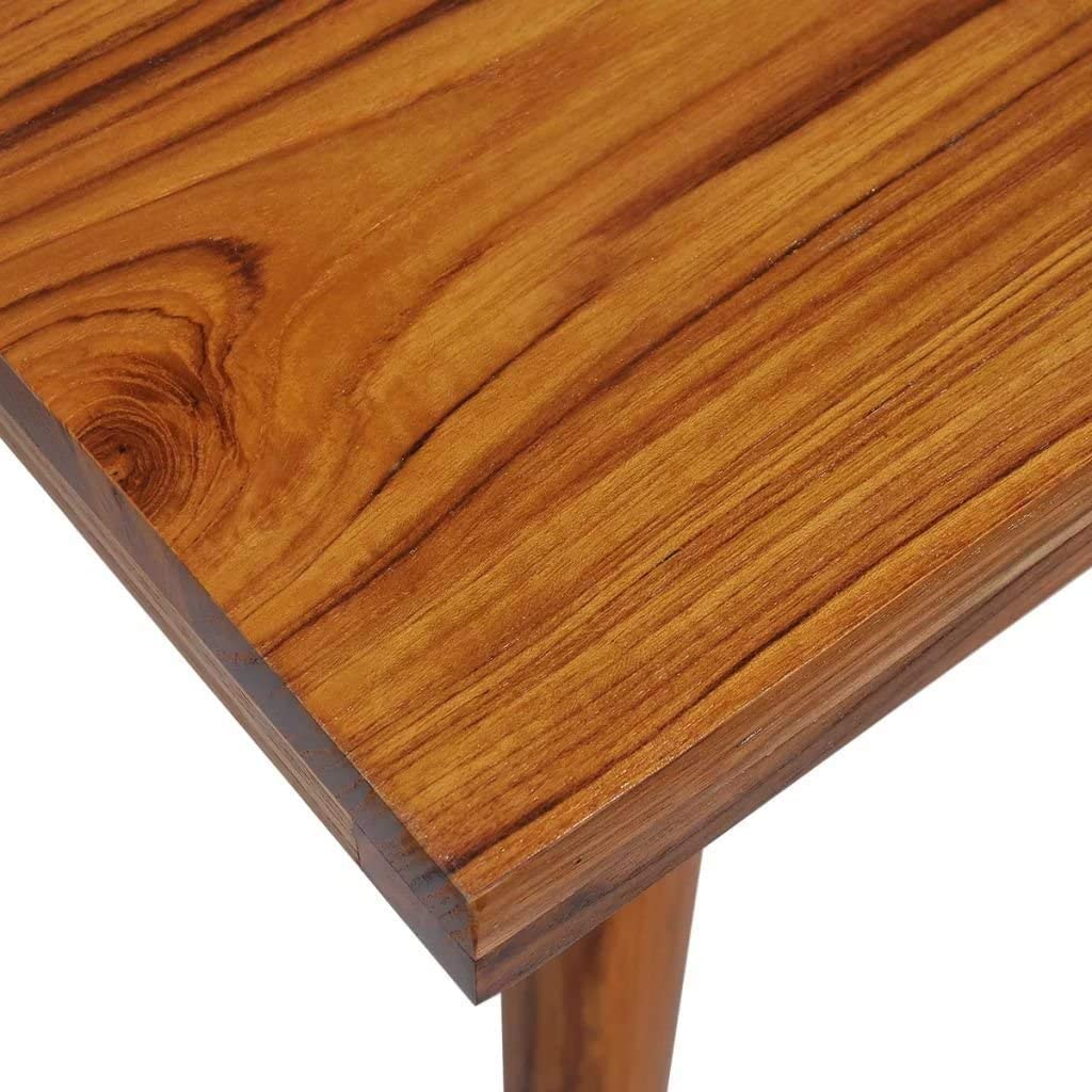 TUZECH Coffee Table Teak Wood Resin End Side Table for Home Office Living Room Home Furniture Decor (39.4x19.7x15.7)-Tuzech store