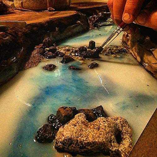 TUZECH Epoxy Resin Realistic River Table, Epoxy Resin River Table, Epoxy Resin River Dining Table, Ocean Table, Epoxy Resin Ocean Table, Ocean-Tuzech store