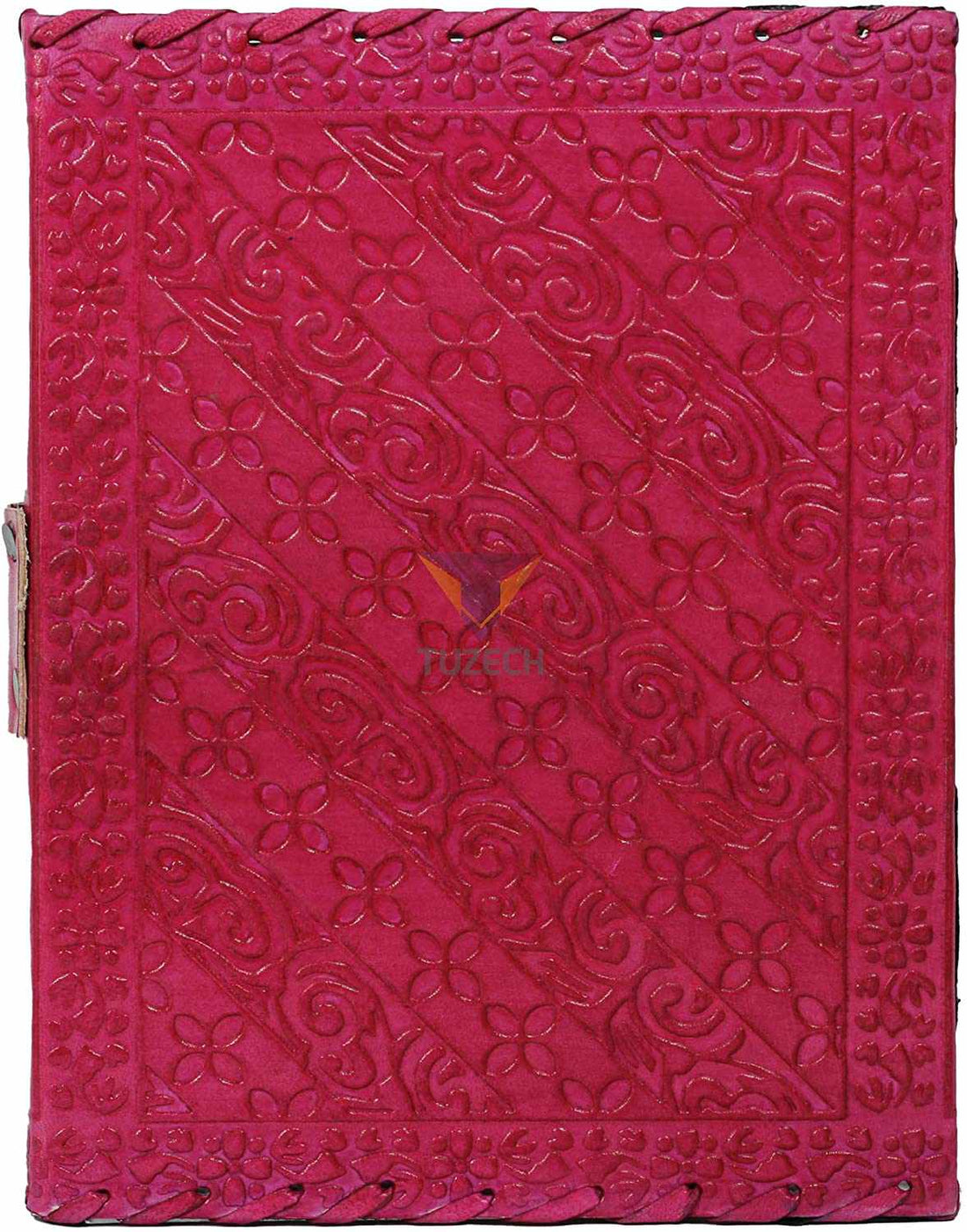 TUZECH Handmade Office Home Daily Use, Poem Writing Beautiful Pure Leather Luck Stone Bound Journal/Diary with C-Lock for Men and Women 8 Inches-Tuzech store