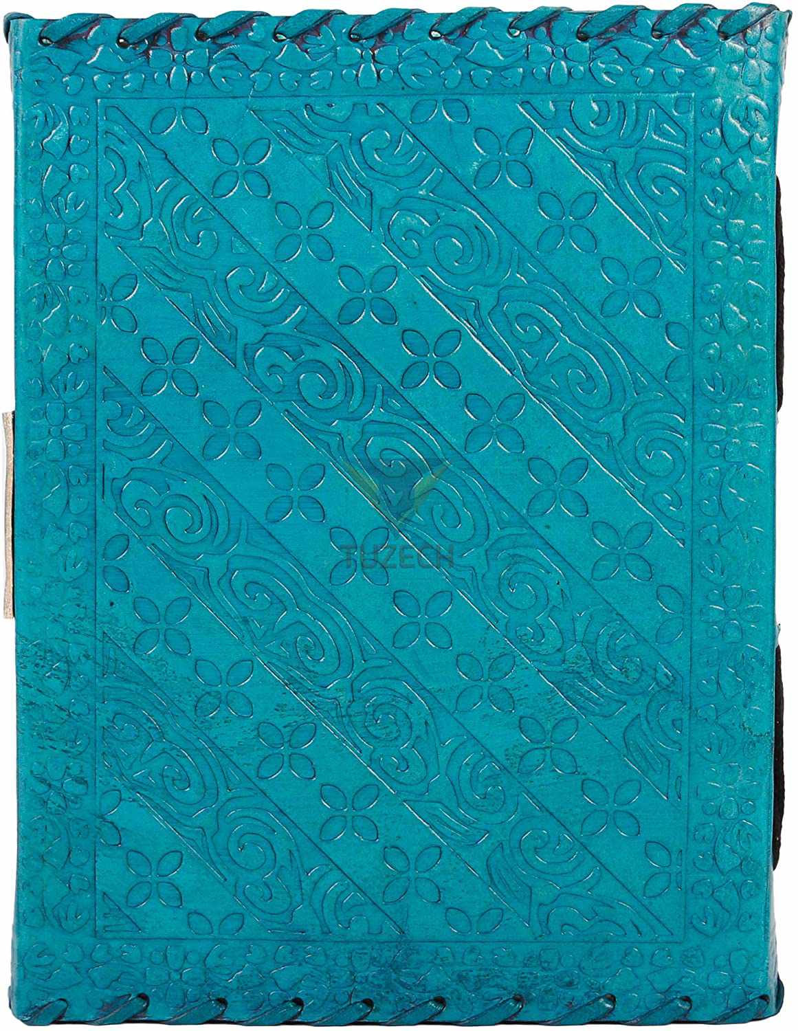 TUZECH Handmade Office Home Daily Use, Poem Writing Beautiful Pure Leather Luck Stone Bound Journal/Diary with C-Lock for Men and Women 8 Inches-Tuzech store