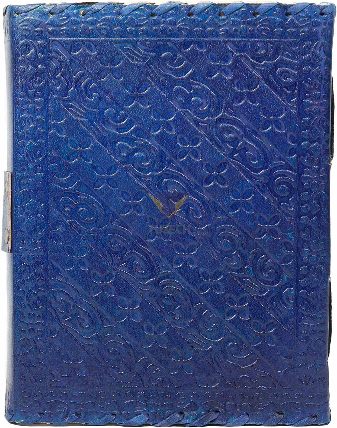 TUZECH Handmade Office Home Daily Use, Poem Writing Beautiful Pure Leather Luck Stone Bound Journal/Diary with C-Lock for Men and Women 8 Inches-Tuzech store