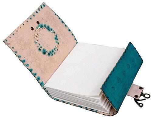 TUZECH Handmade Office Home Daily Use, Poem Writing Beautiful Pure Leather Luck Stone Bound Journal/Diary with Lock for Men and Women (6X4 inches)-Tuzech store