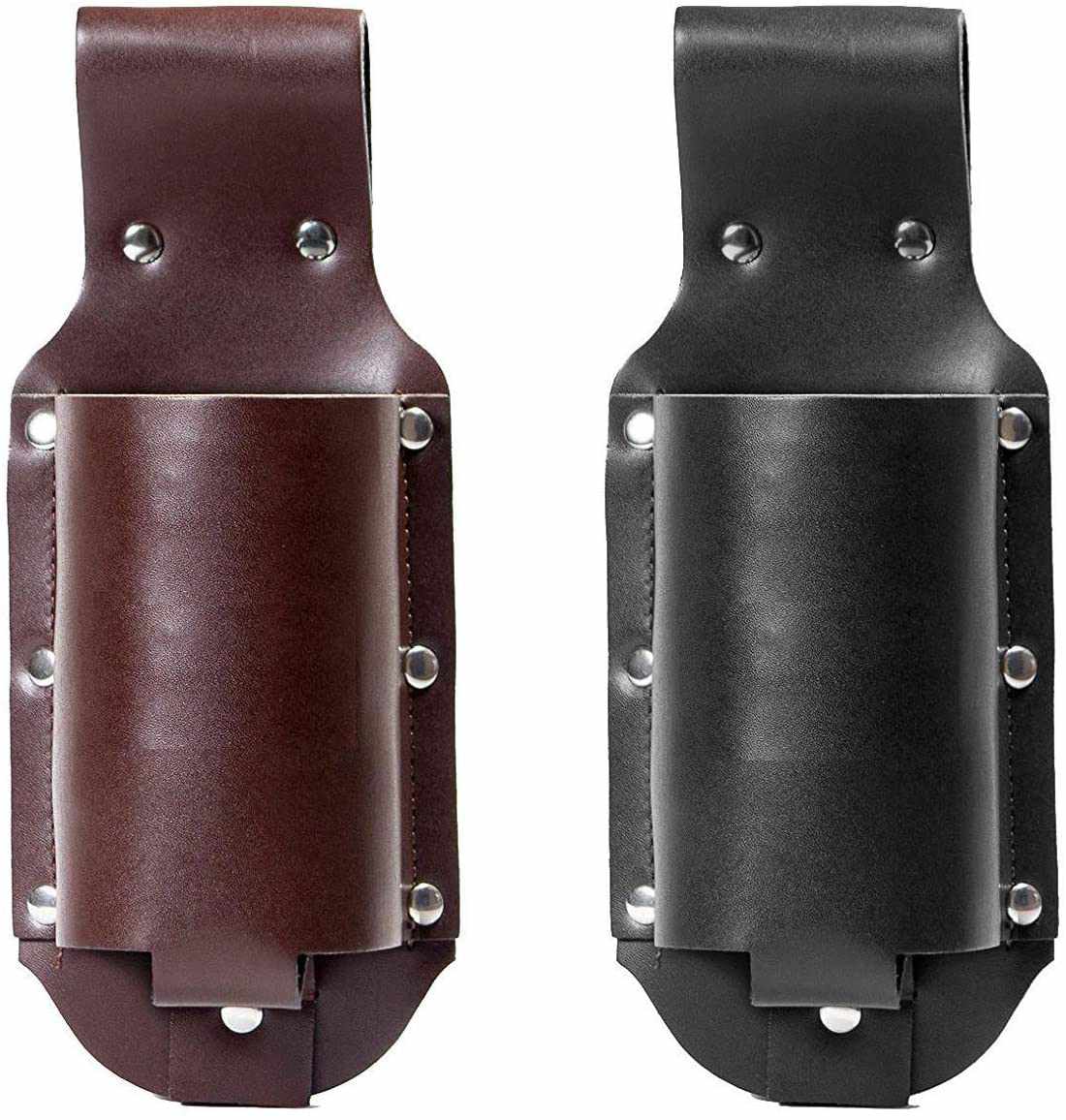 TUZECH Leather Beer & Soda Holster – Bottle & Can Waist Holder Accessory (Brown)-Tuzech store
