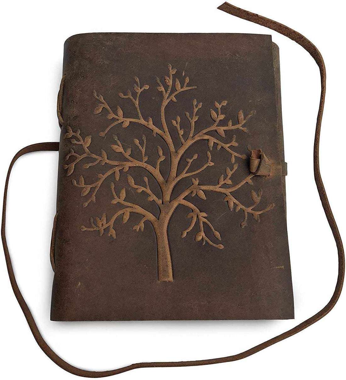 TUZECH Leather Journal Tree of Life - Writing Notebook Handmade Leather Bound Daily Notepads for Men & Women Blank Paper Large - Gift for Art Sketchbook, Travel Diary (7 x 5 Inches)-Tuzech store